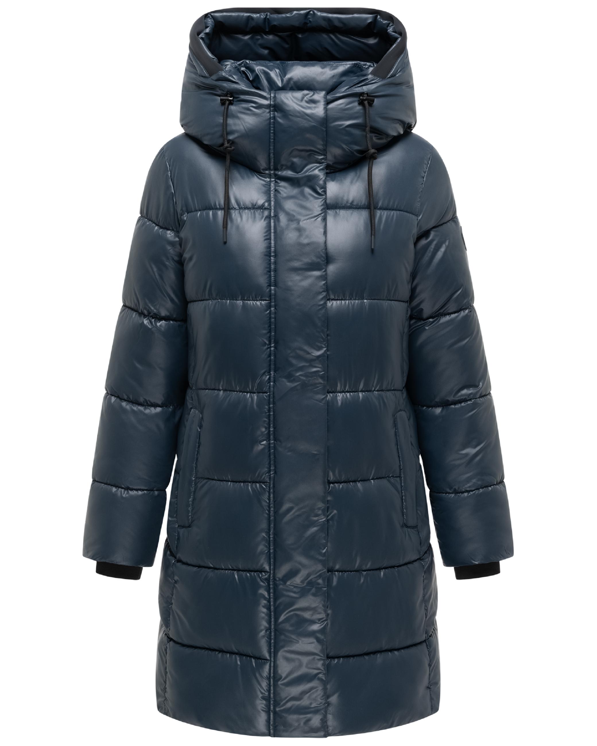Steppmantel mit matt schimmerndem Obermaterial "Yumee XVI" Navy
