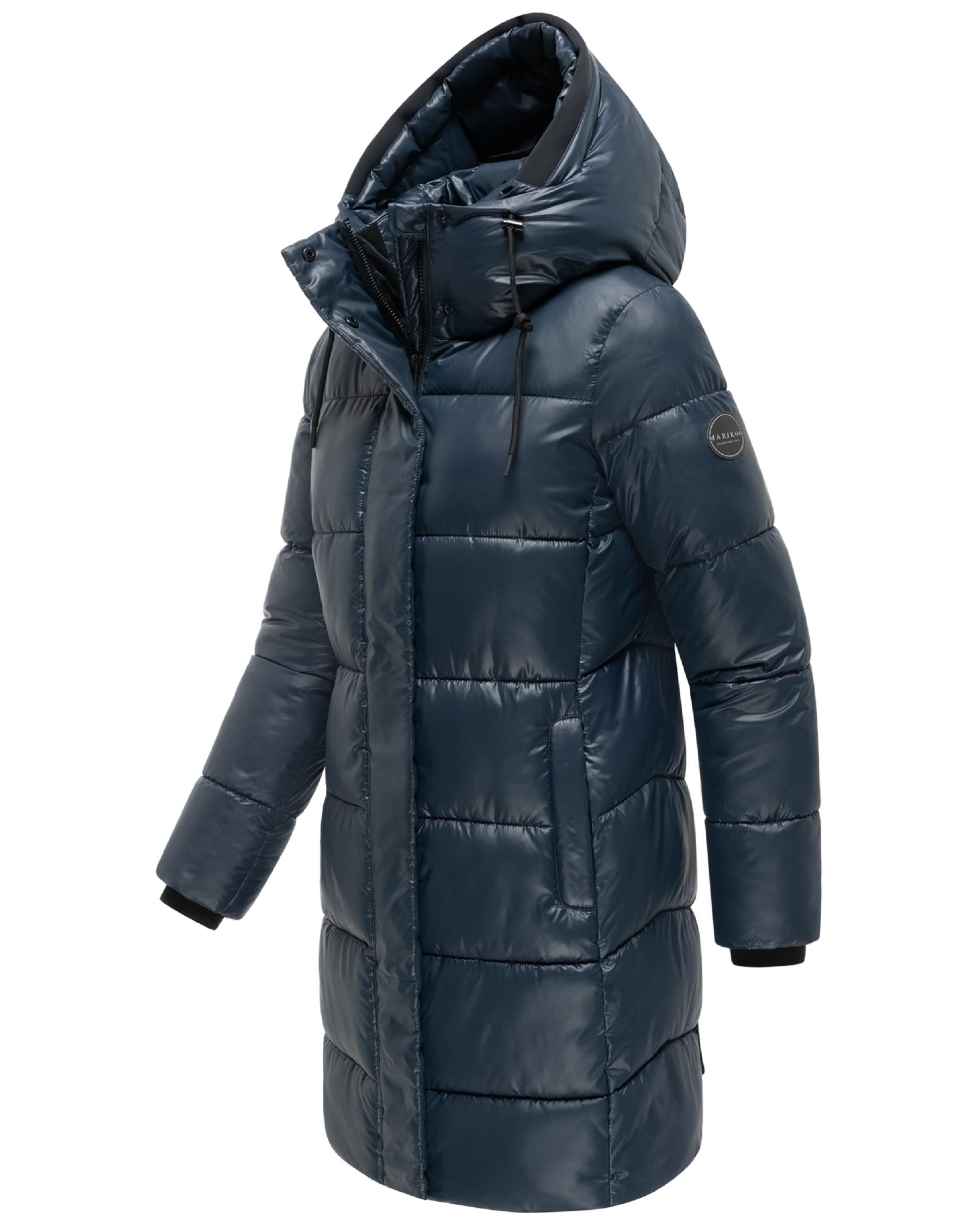 Steppmantel mit matt schimmerndem Obermaterial "Yumee XVI" Navy
