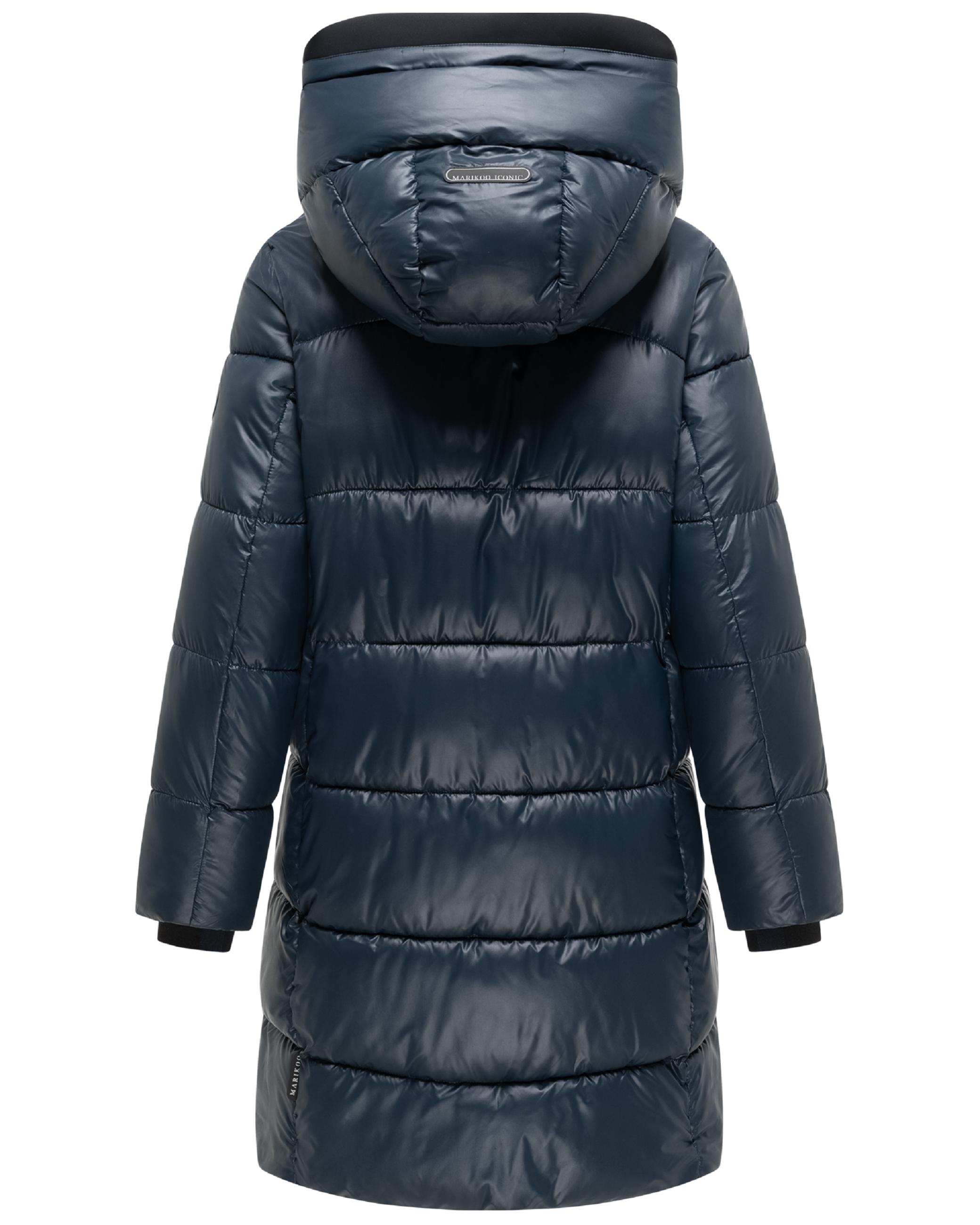 Steppmantel mit matt schimmerndem Obermaterial "Yumee XVI" Navy