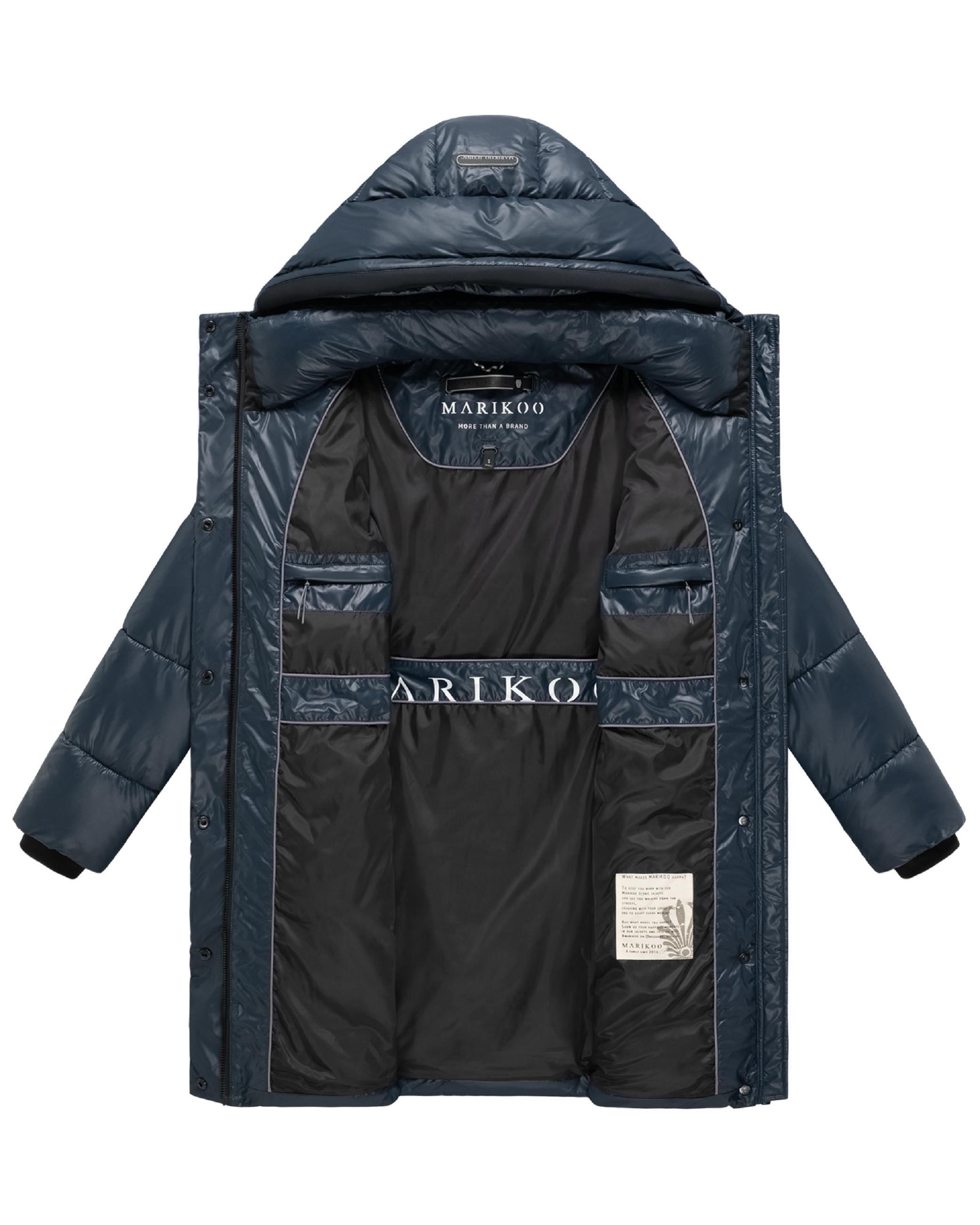 Steppmantel mit matt schimmerndem Obermaterial "Yumee XVI" Navy
