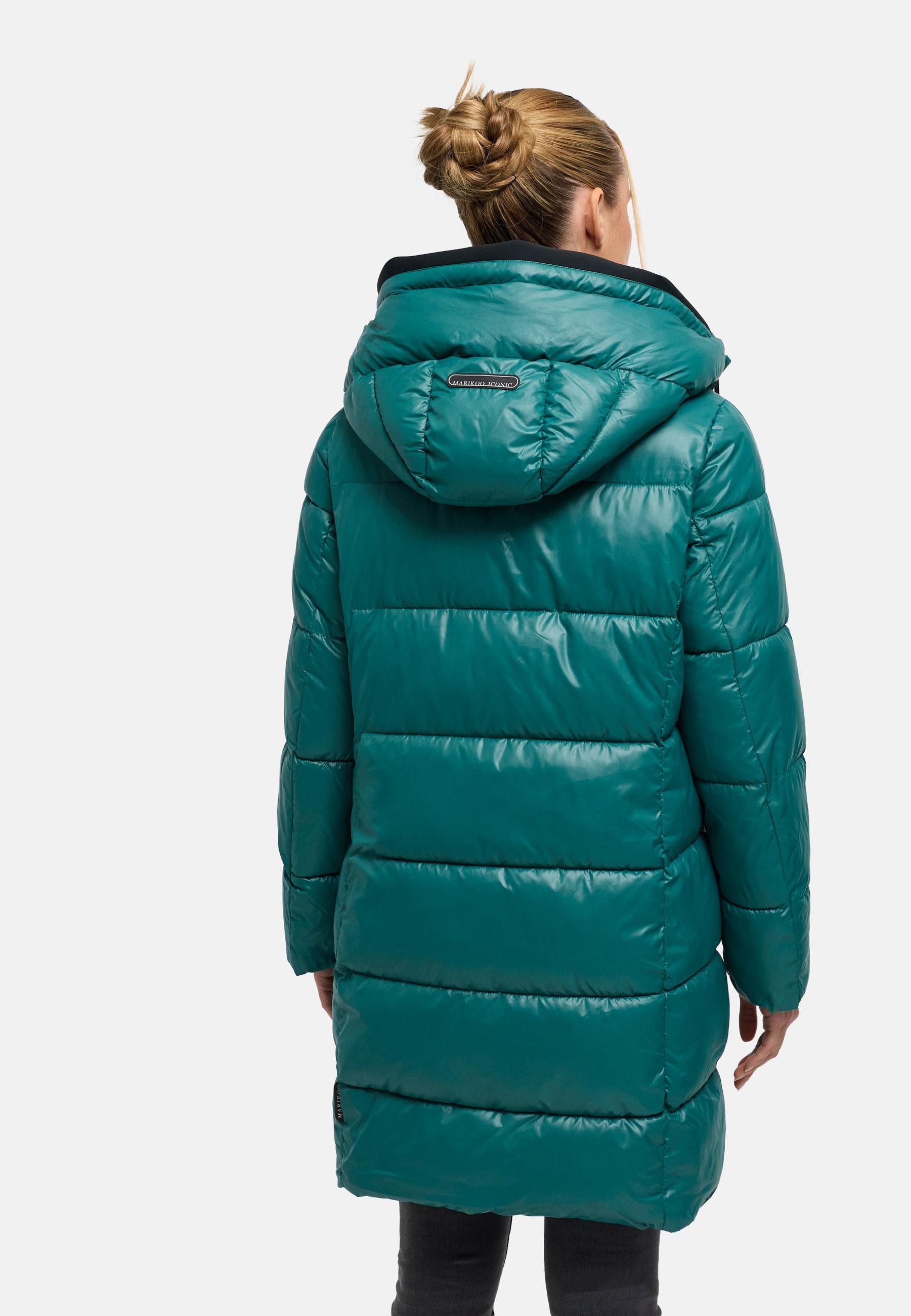 Steppmantel mit matt schimmerndem Obermaterial "Yumee XVI" Ocean Green
