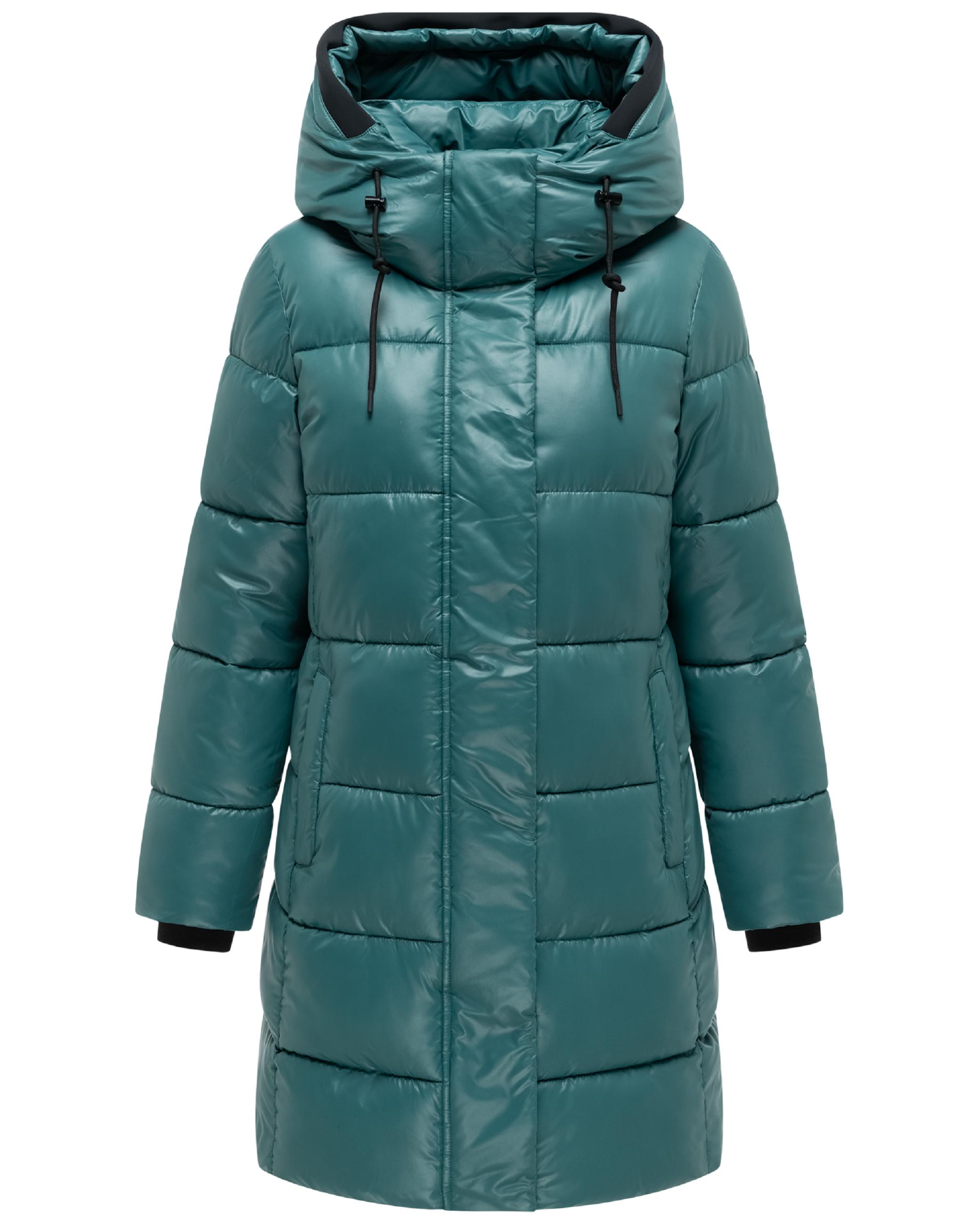 Steppmantel mit matt schimmerndem Obermaterial "Yumee XVI" Ocean Green