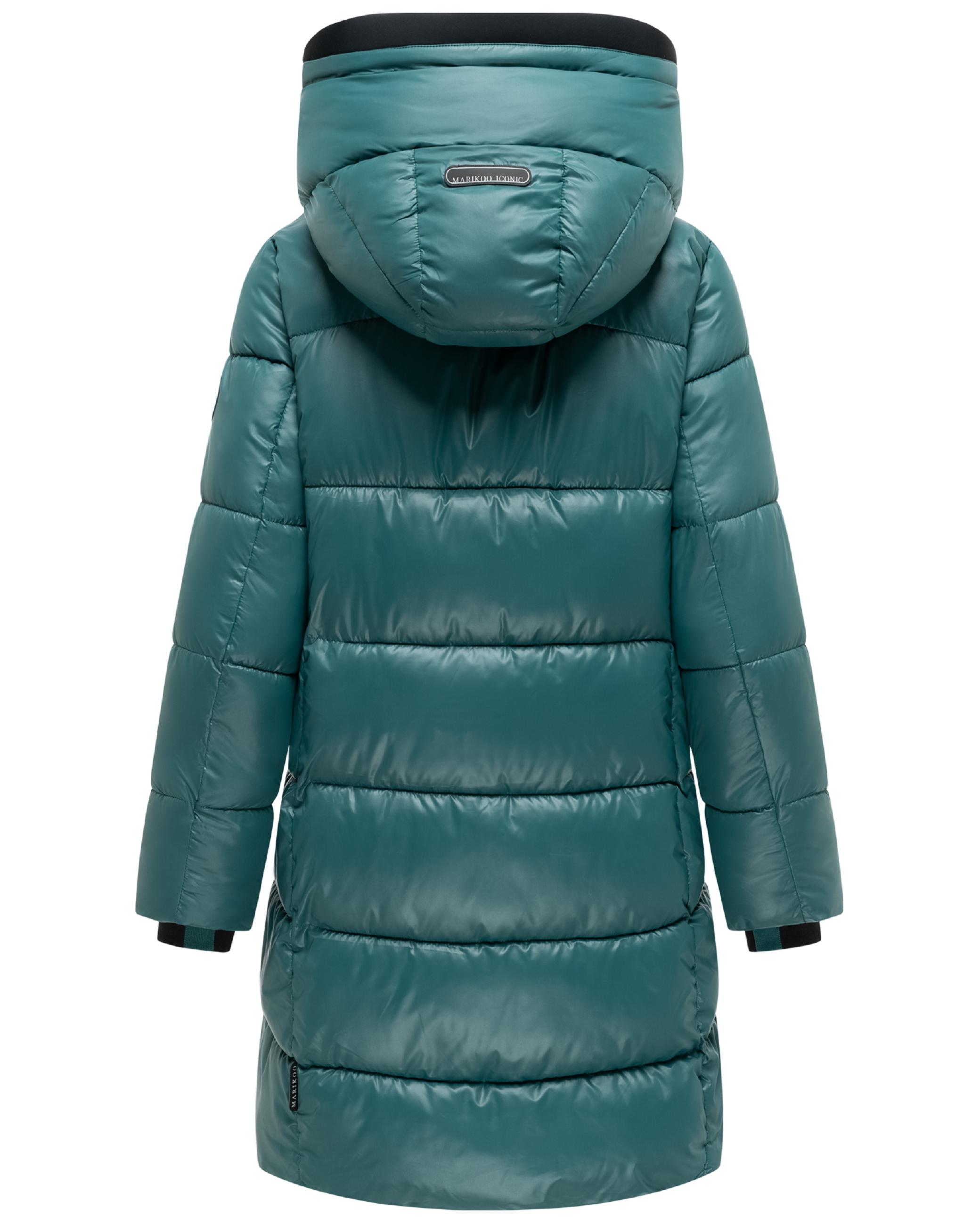 Steppmantel mit matt schimmerndem Obermaterial "Yumee XVI" Ocean Green