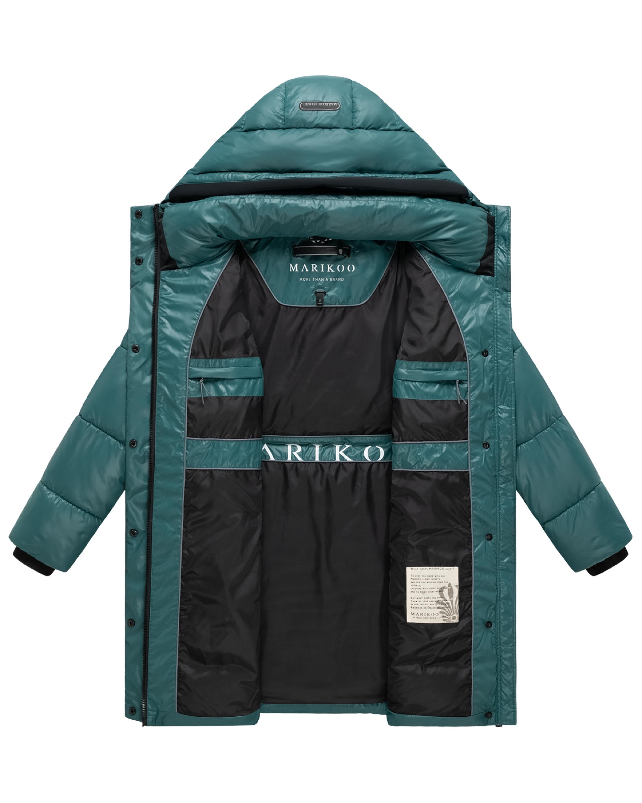 Steppmantel mit matt schimmerndem Obermaterial "Yumee XVI" Ocean Green