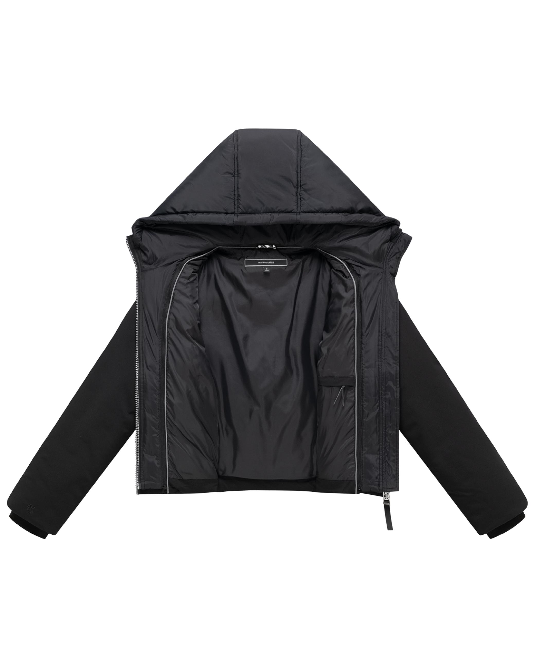 Bomberjacke mit herausnehmbarem Kapuzeneinsatz und Teddypelzkragen "Yurinaa 16" Black