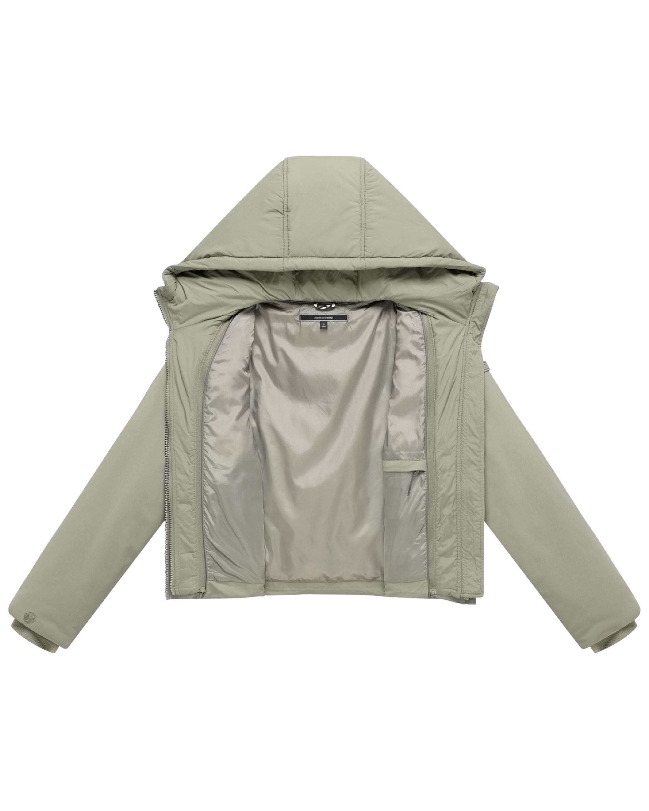 Bomberjacke mit herausnehmbarem Kapuzeneinsatz und Teddypelzkragen "Yurinaa 16" Stone Grey