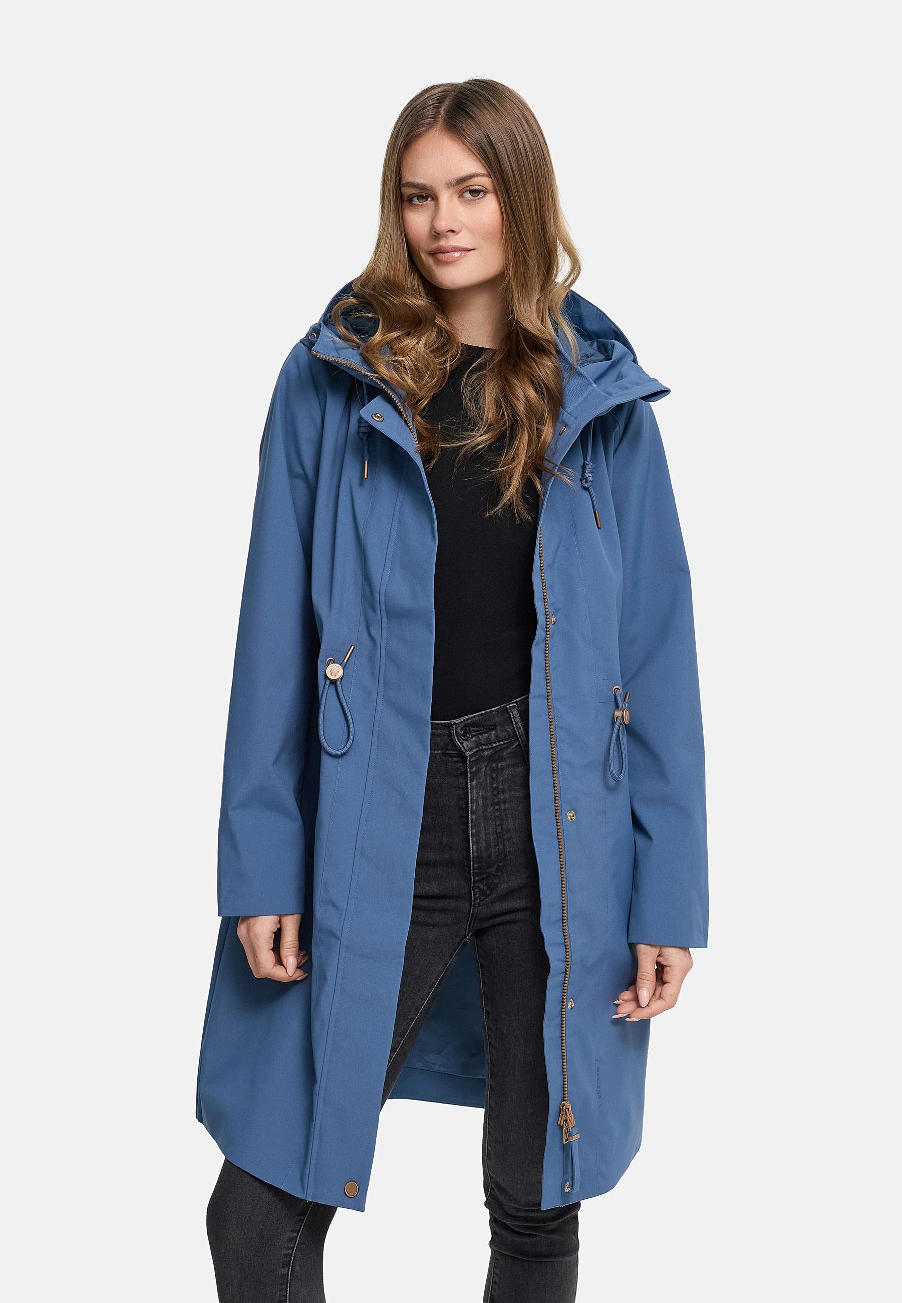 wasserdichter Parka mit Taillenzugkordeln "Zilandaa 16" Dusty Blue