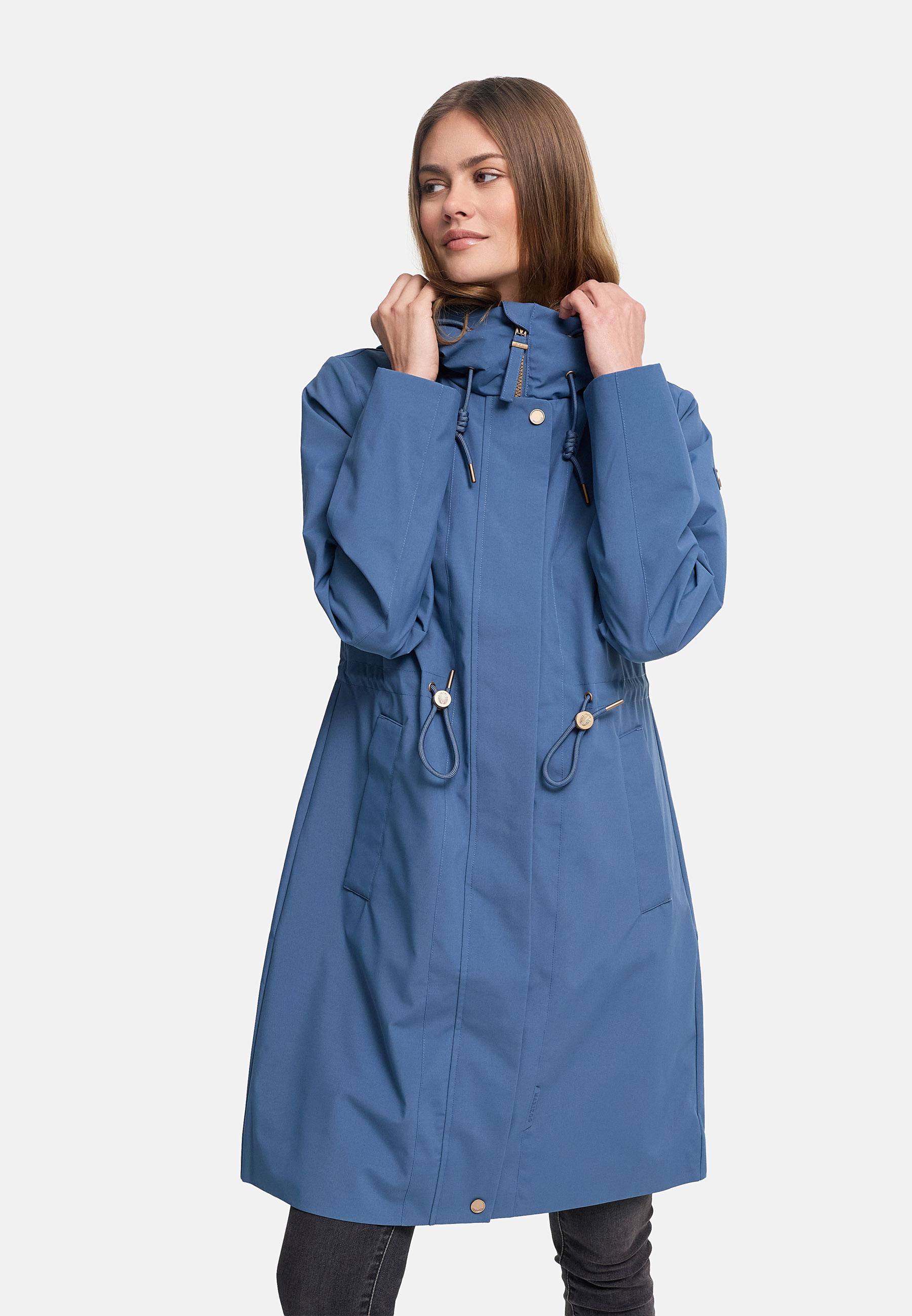 wasserdichter Parka mit Taillenzugkordeln "Zilandaa 16" Dusty Blue