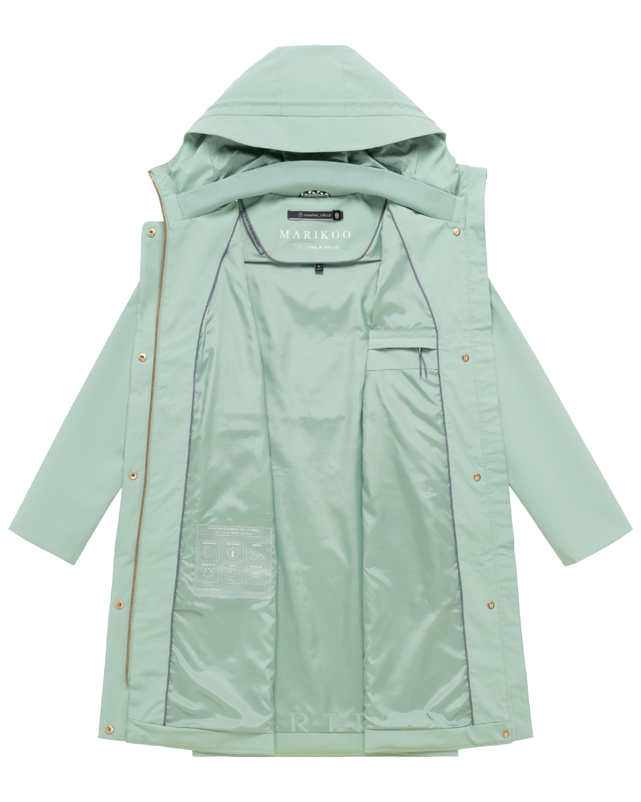 wasserdichter Parka mit Taillenzugkordeln "Zilandaa 16" Smokey Mint