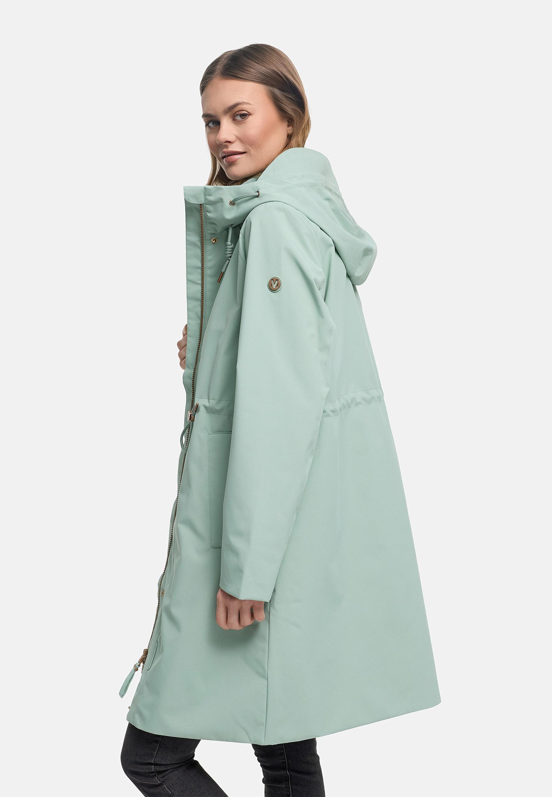 wasserdichter Parka mit Taillenzugkordeln "Zilandaa 16" Smokey Mint