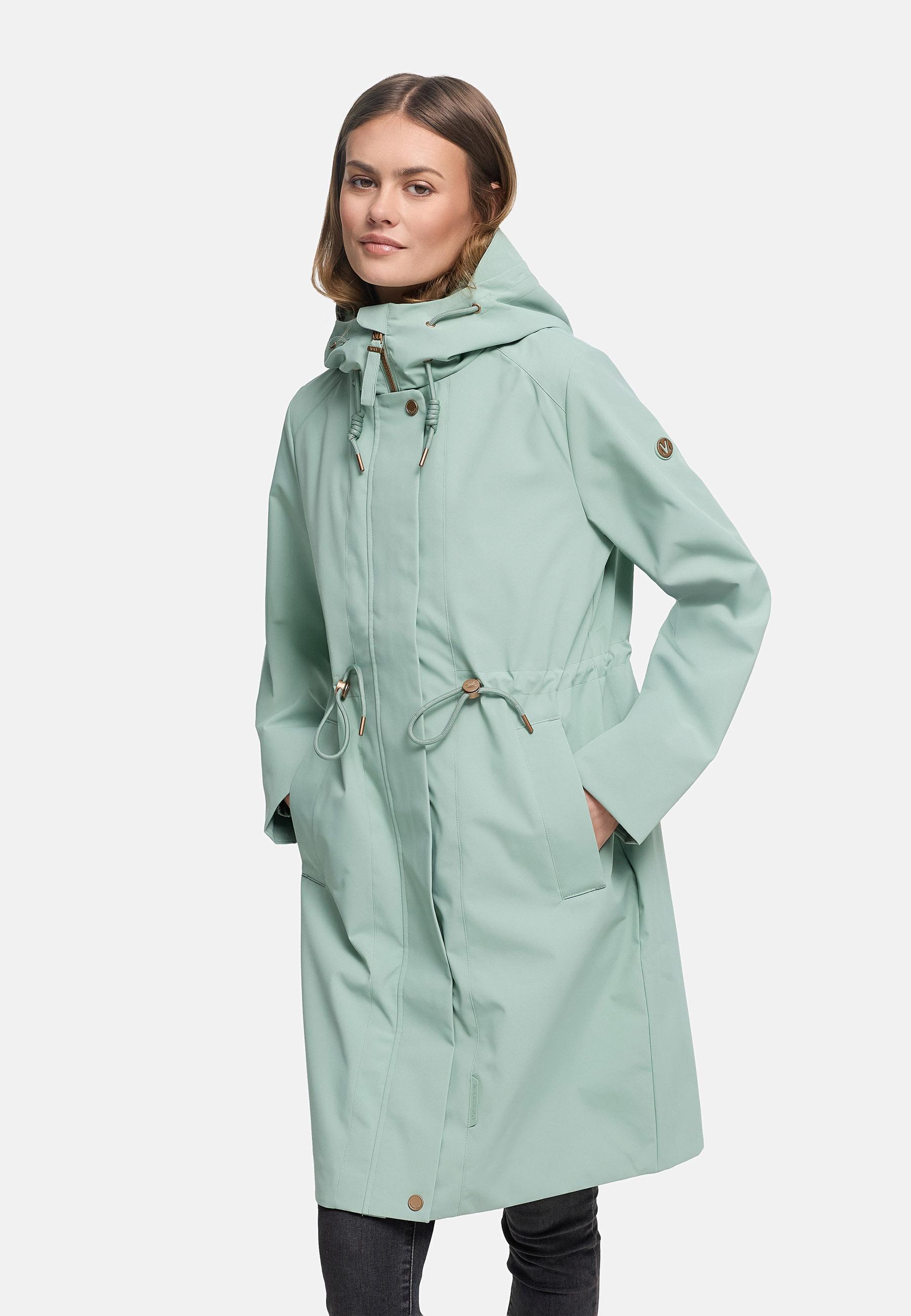 wasserdichter Parka mit Taillenzugkordeln "Zilandaa 16" Smokey Mint