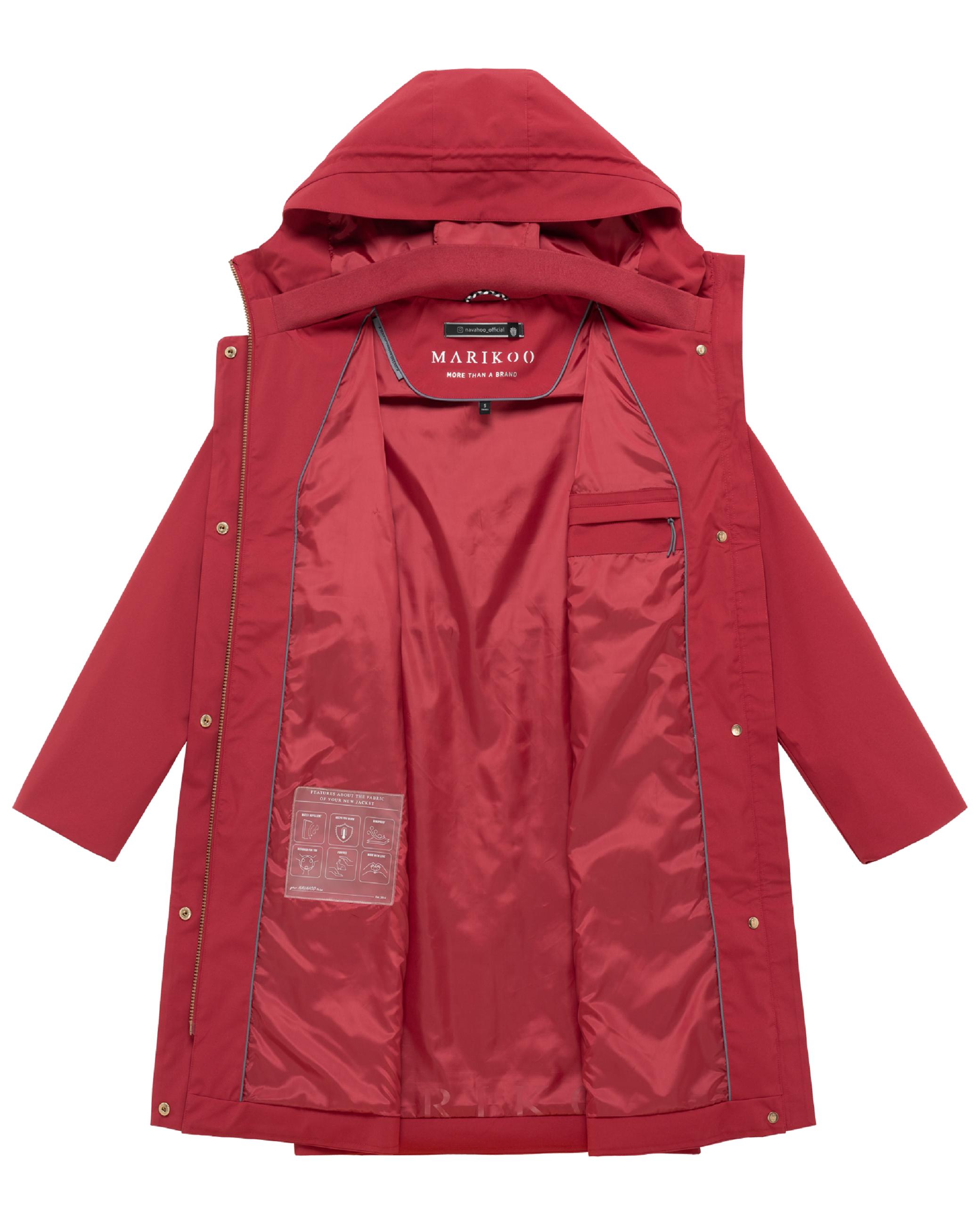 wasserdichter Parka mit Taillenzugkordeln "Zilandaa 16" Velvet Red