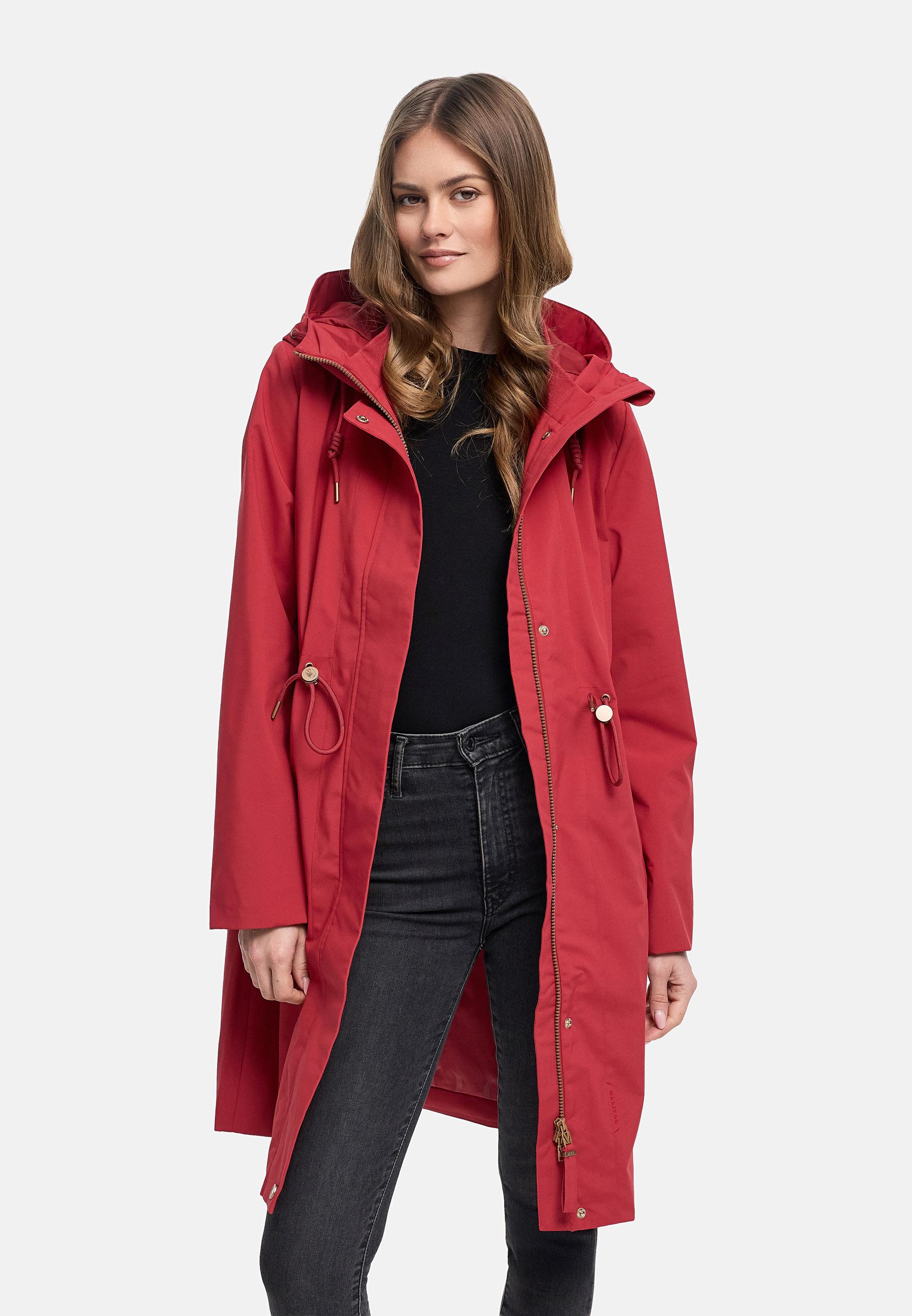 wasserdichter Parka mit Taillenzugkordeln "Zilandaa 16" Velvet Red