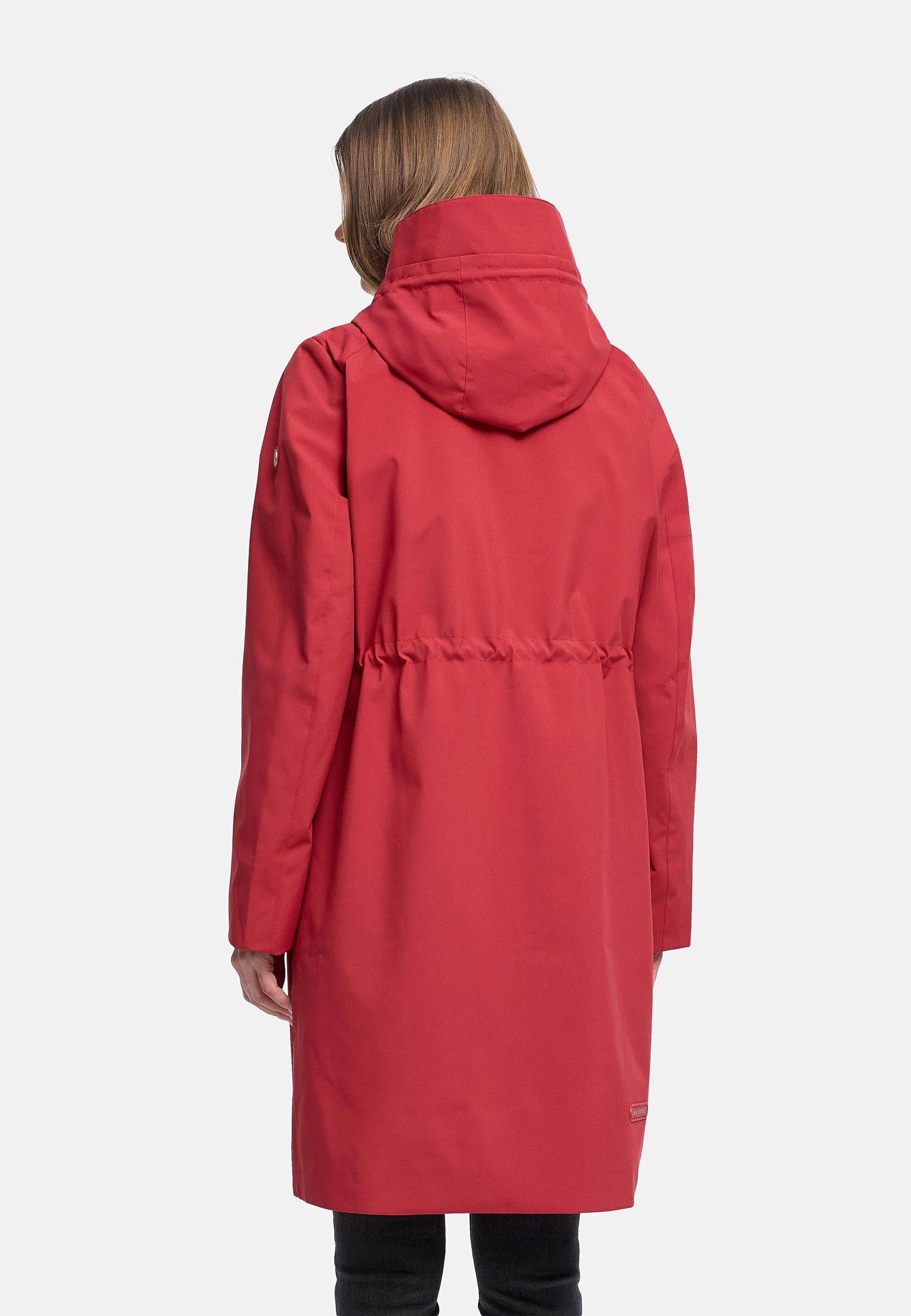 wasserdichter Parka mit Taillenzugkordeln "Zilandaa 16" Velvet Red