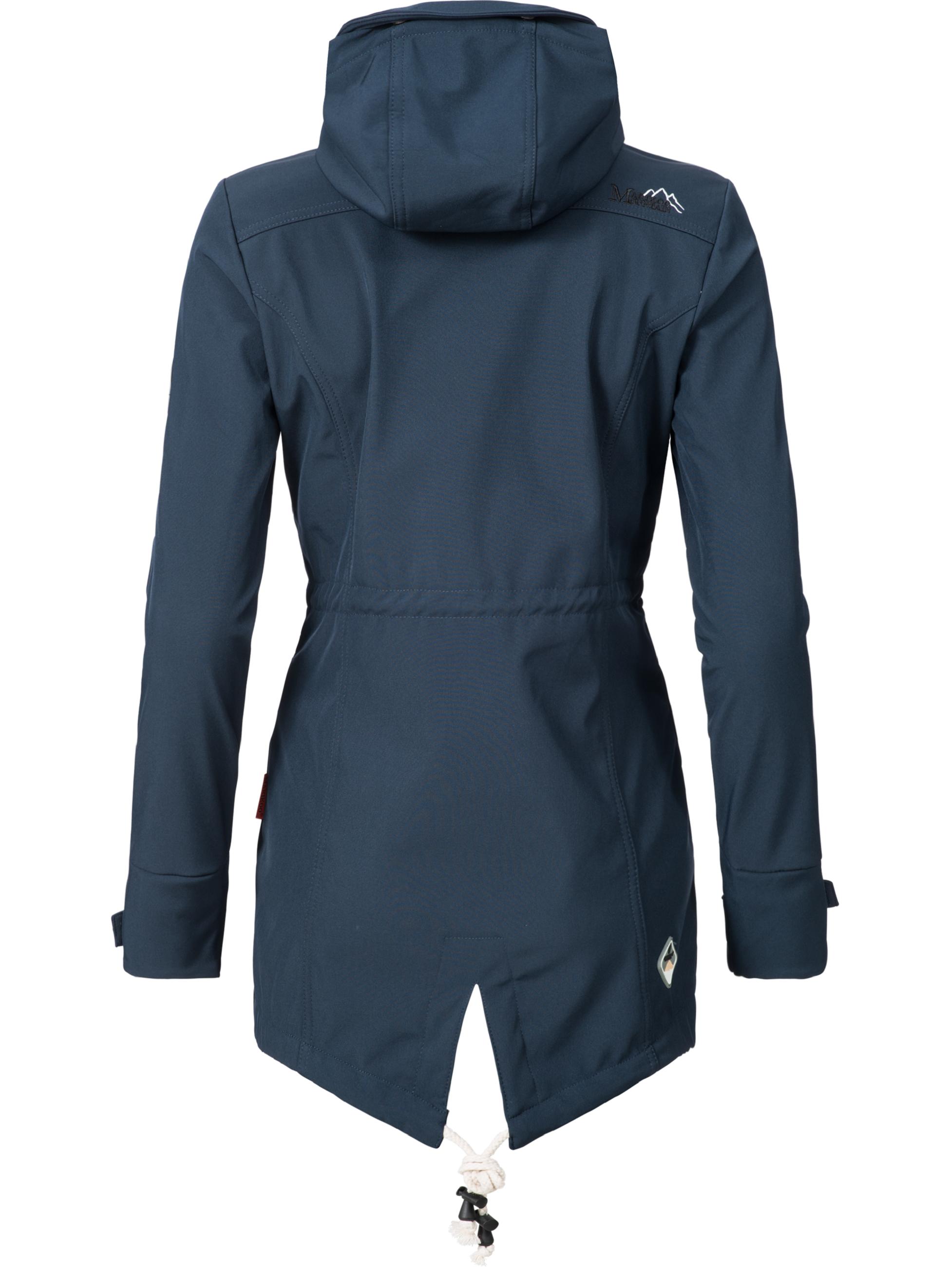 Übergang Softshell-Mantel mit Kapuze "Zimtzicke" Blau