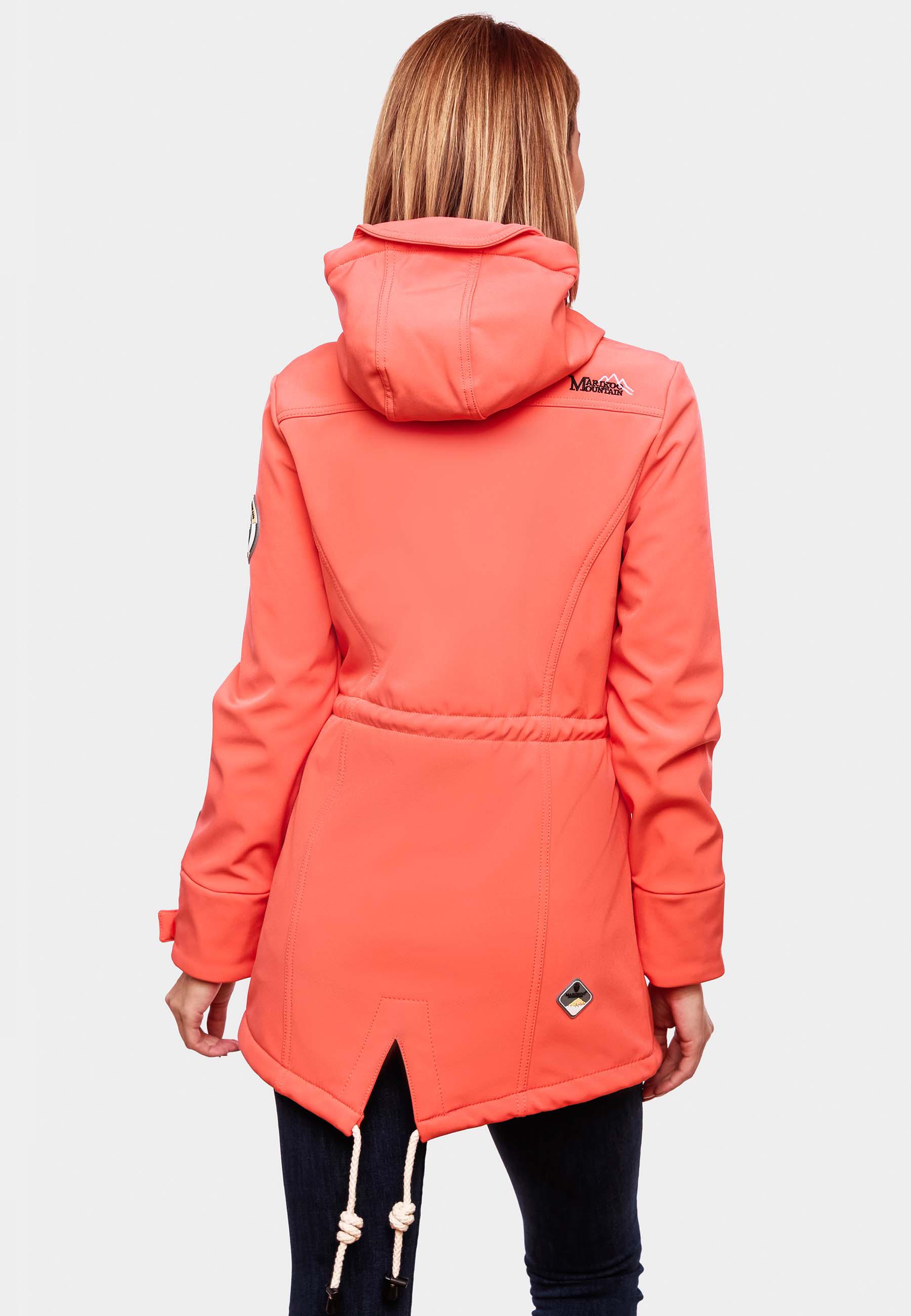 Übergang Softshell-Mantel mit Kapuze "Zimtzicke" Coral