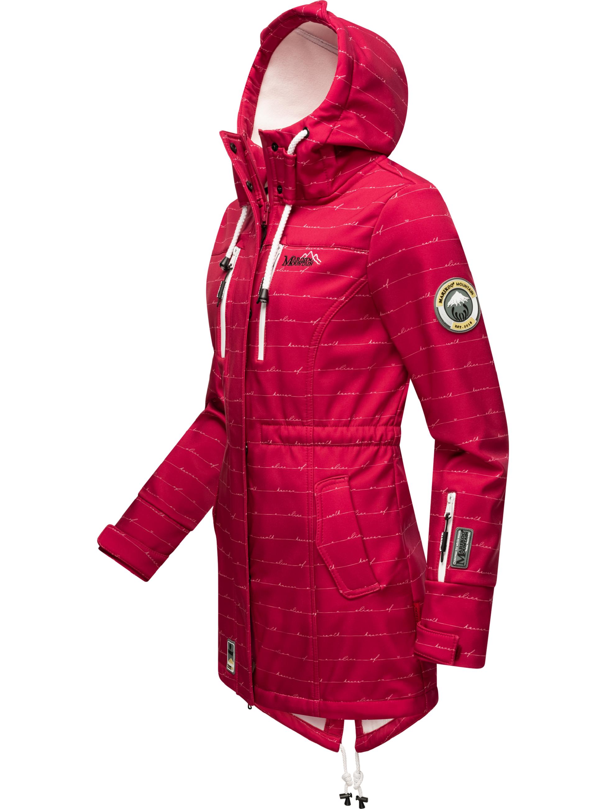 Übergang Softshell-Mantel mit Kapuze "Zimtzicke" Fuchsia Lines