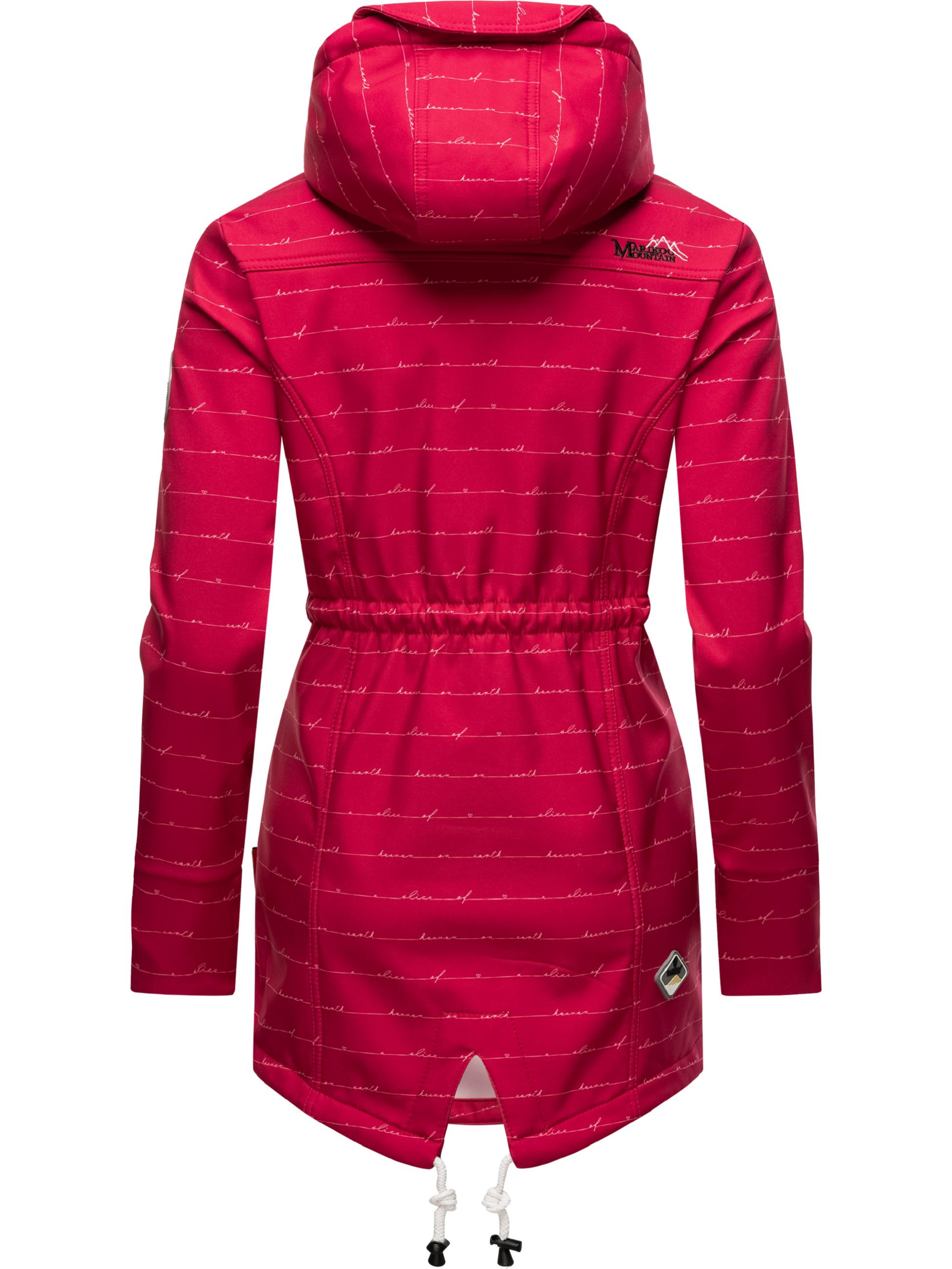 Übergang Softshell-Mantel mit Kapuze "Zimtzicke" Fuchsia Lines