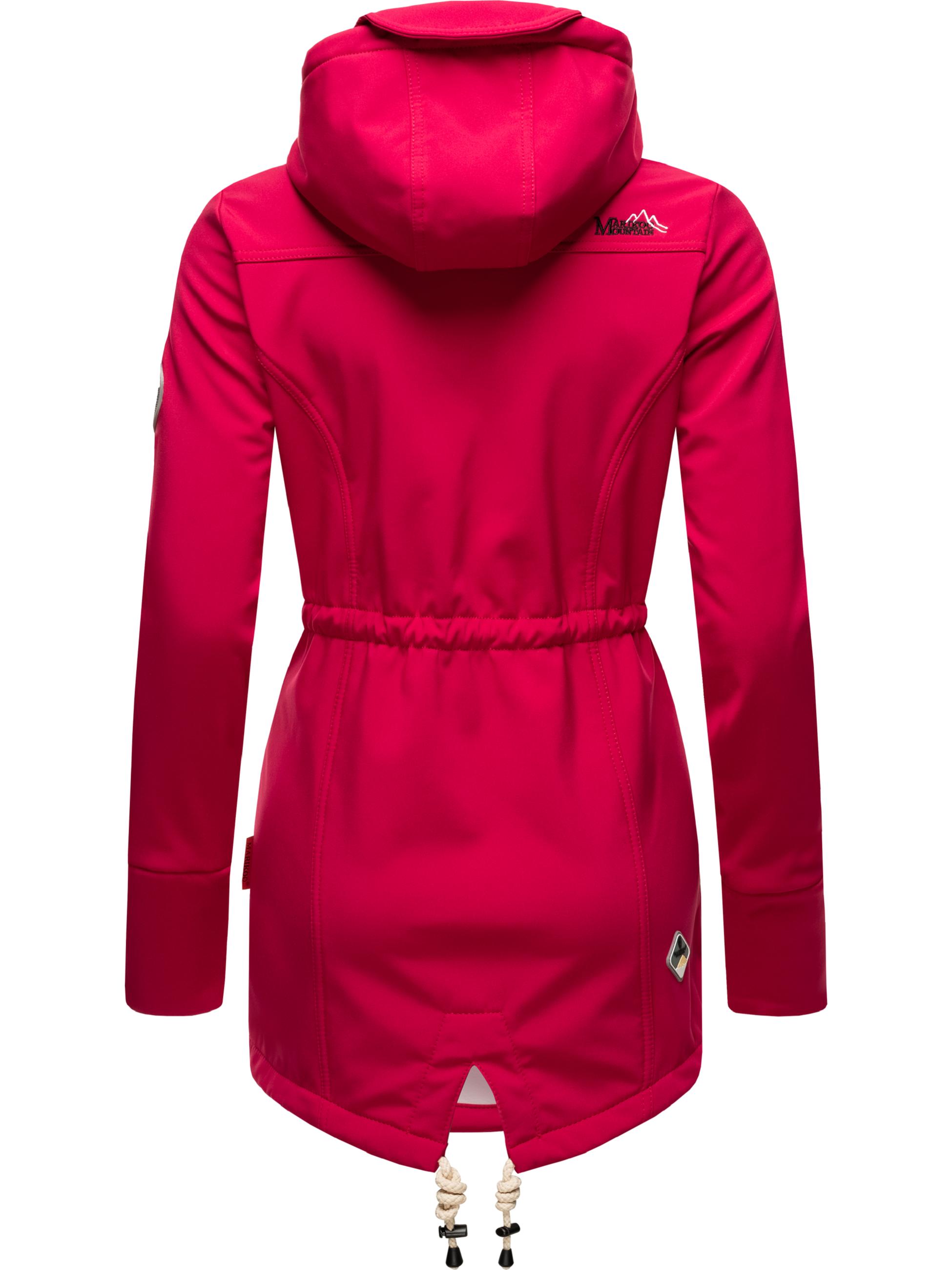 Übergang Softshell-Mantel mit Kapuze "Zimtzicke" Fuchsia