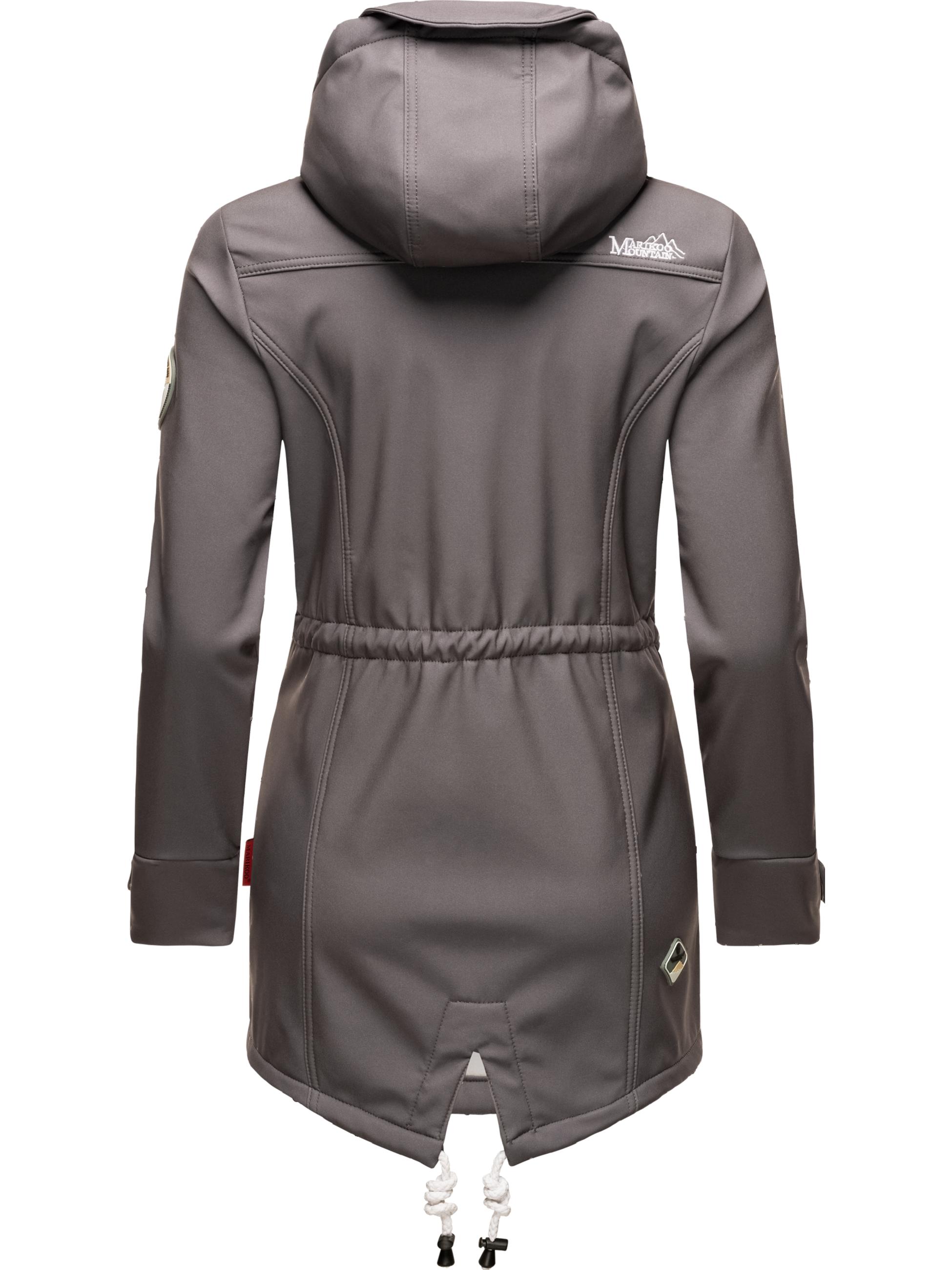 Übergang Softshell-Mantel mit Kapuze "Zimtzicke" Grau