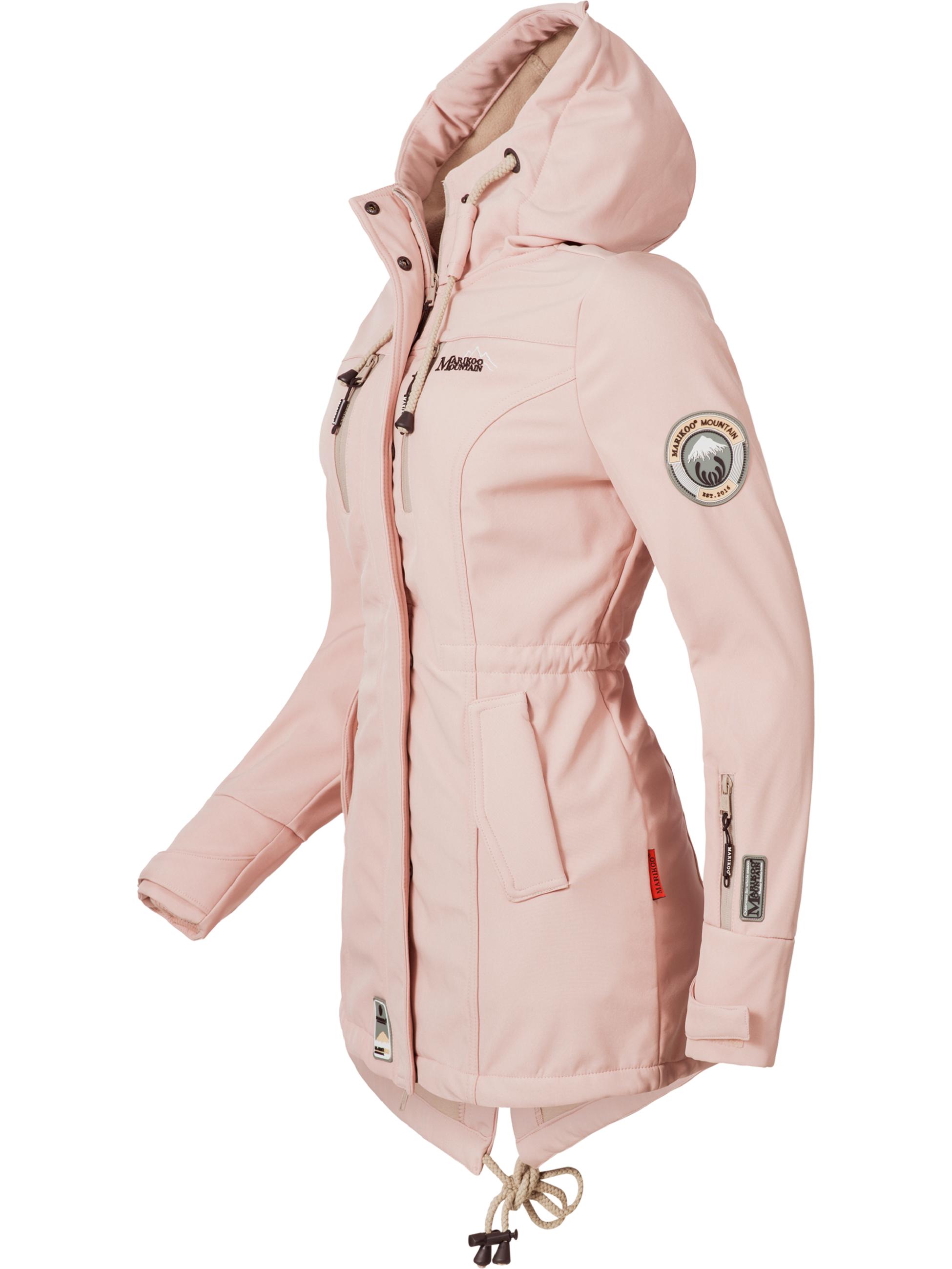 Übergang Softshell-Mantel mit Kapuze "Zimtzicke" Rosa