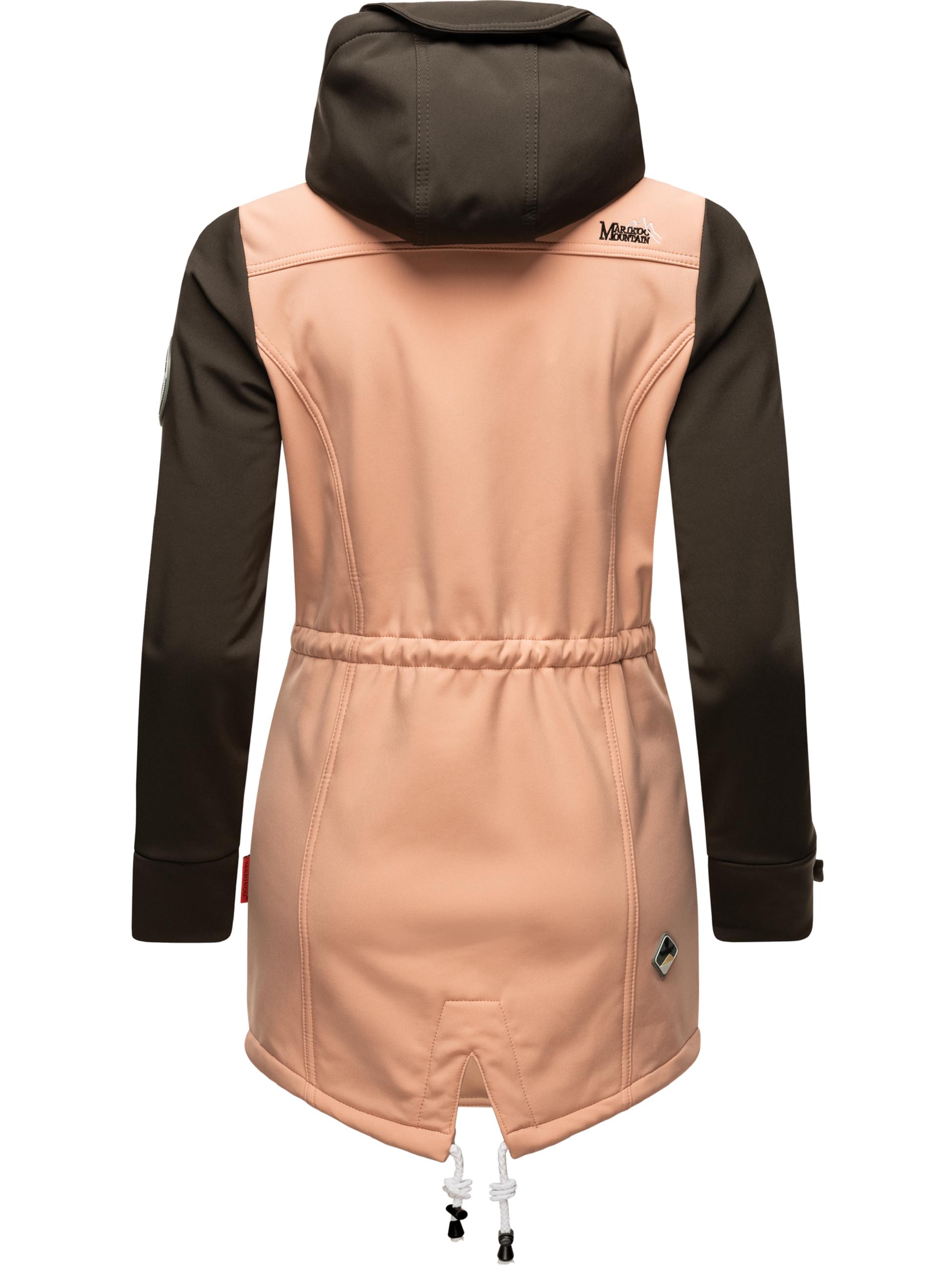 Übergang Softshell-Mantel mit Kapuze "Zimtzicke" Rose - Anthracite