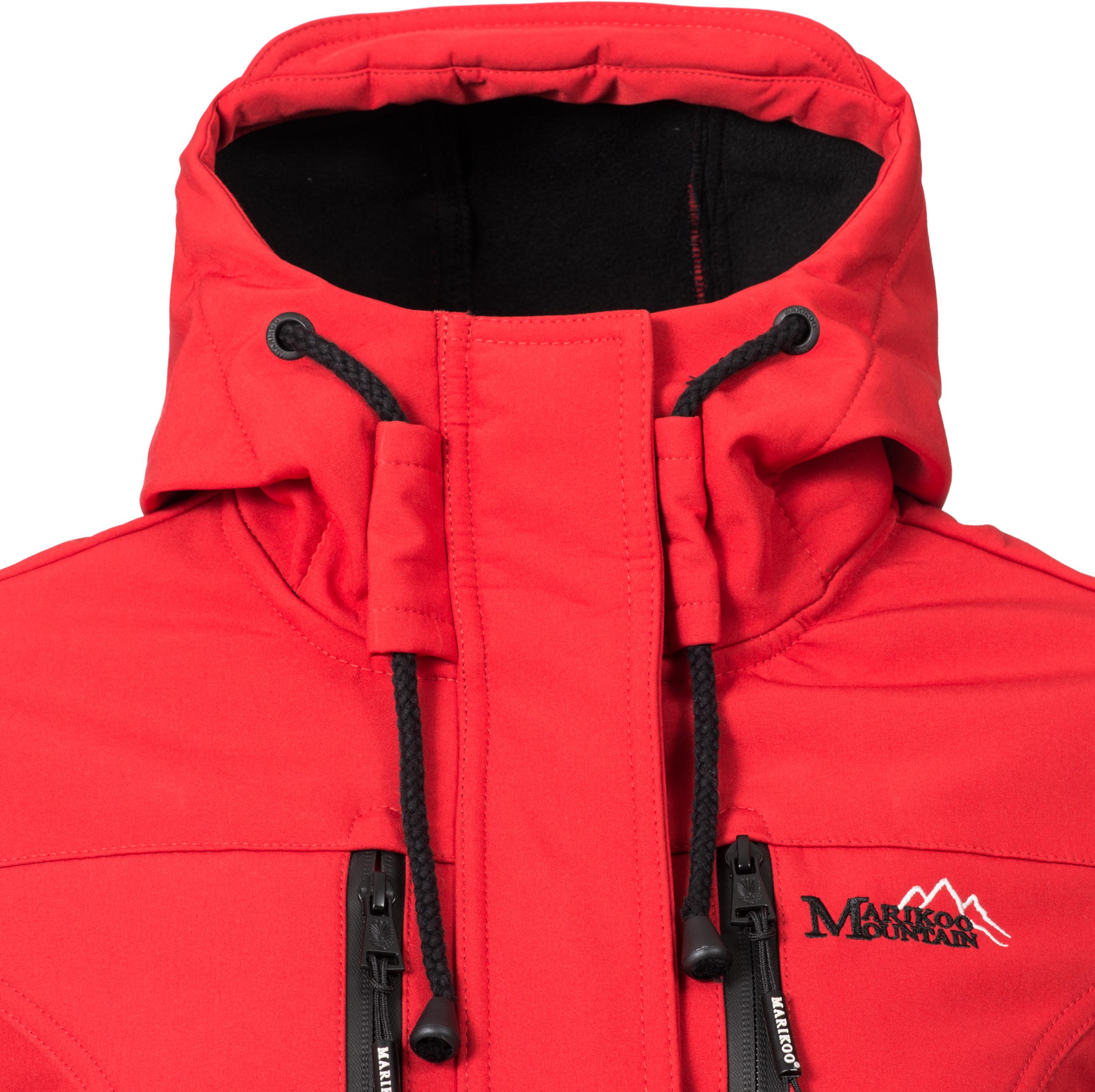 Übergang Softshell-Mantel mit Kapuze "Zimtzicke" Rot