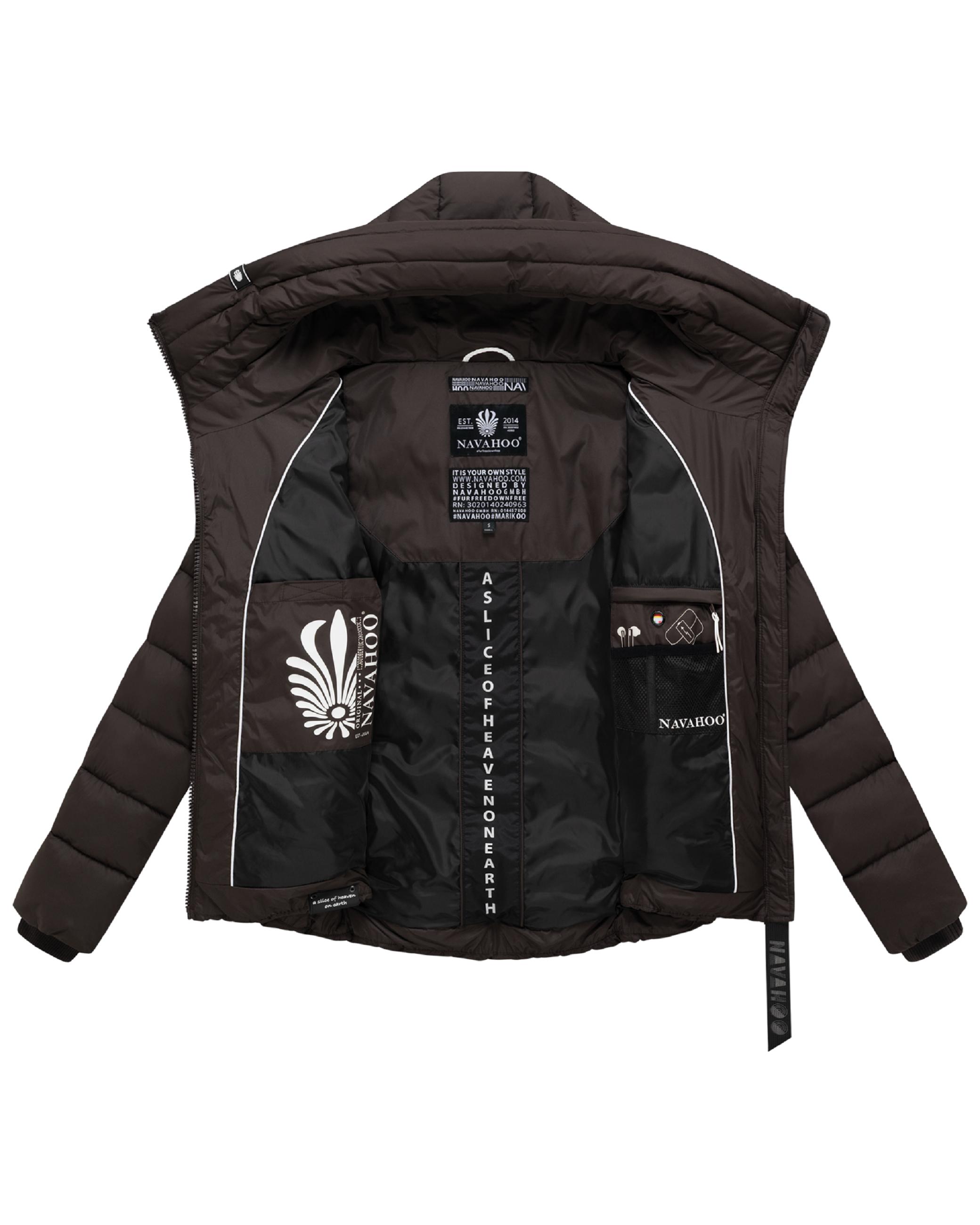 Winter Steppjacke mit hohem Kragen "Amayaa" Choco