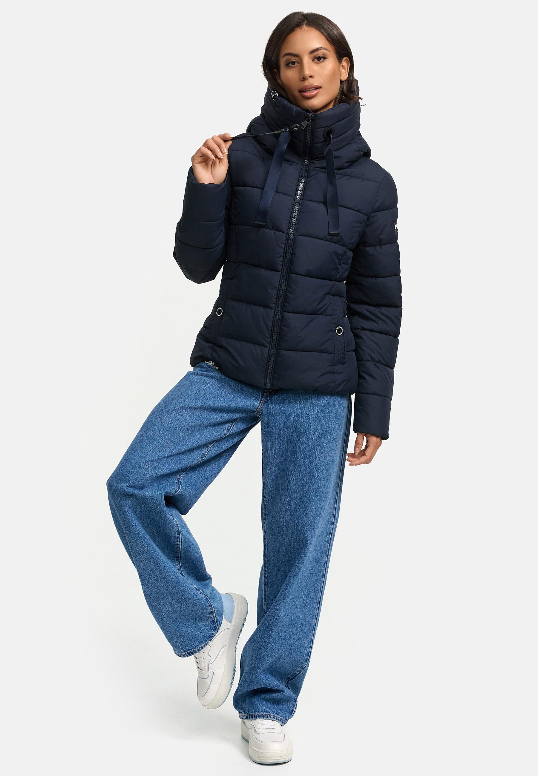 Winter Steppjacke mit hohem Kragen "Amayaa" Navy