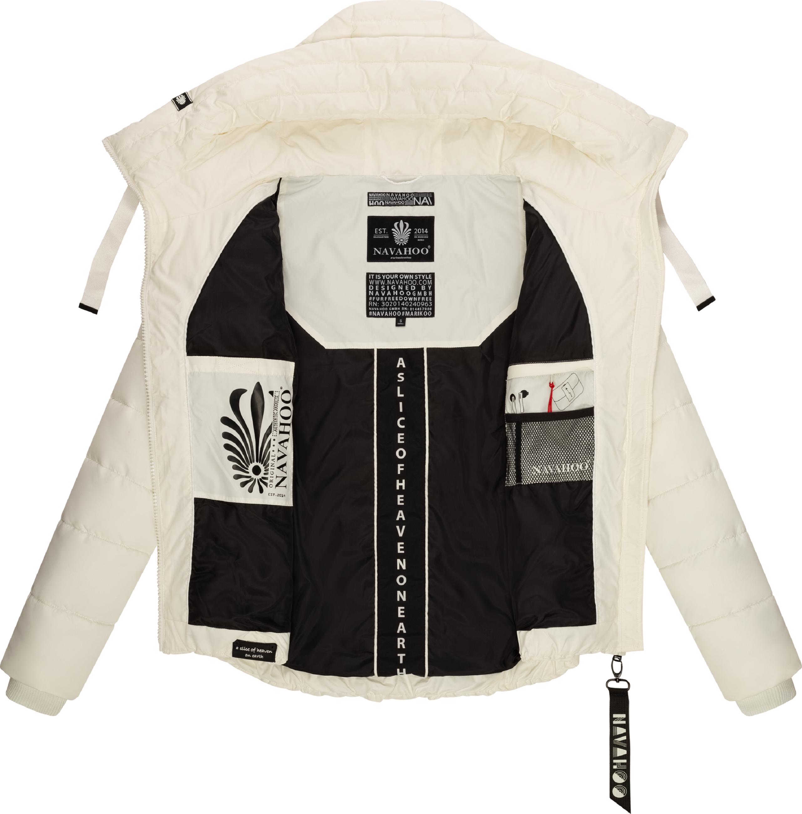 Winter Steppjacke mit hohem Kragen "Amayaa" Off White