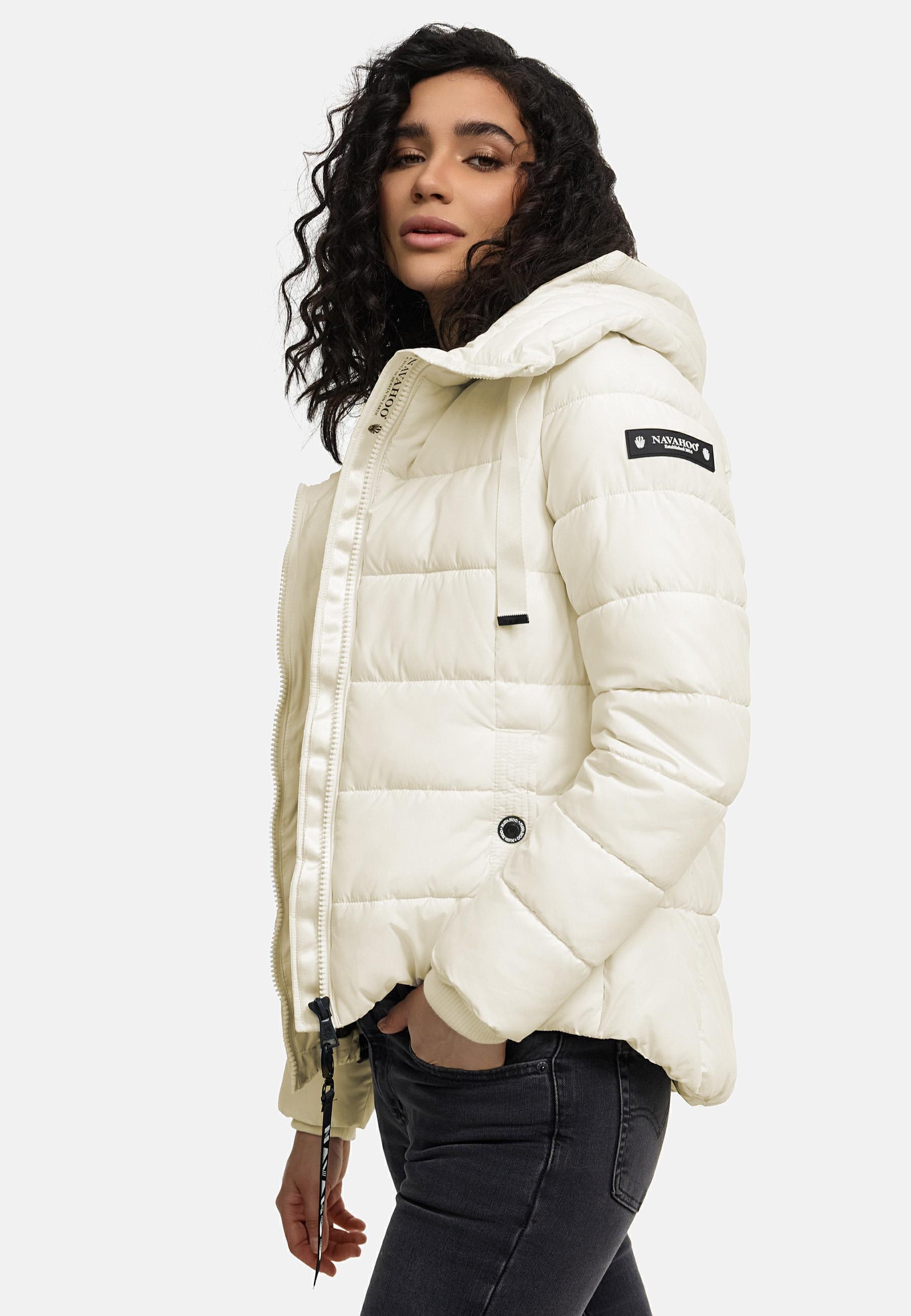 Winter Steppjacke mit hohem Kragen "Amayaa" Off White