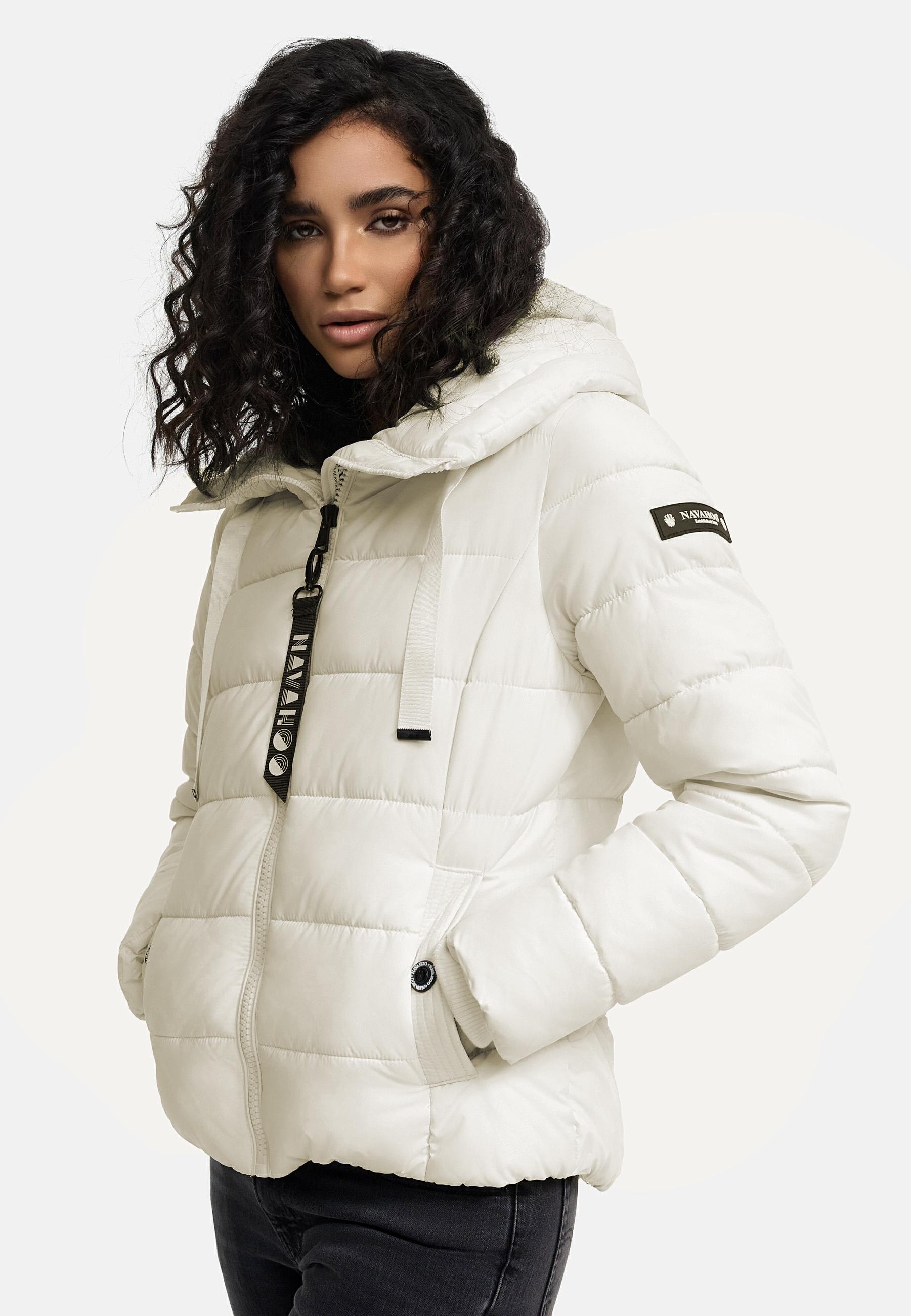 Winter Steppjacke mit hohem Kragen "Amayaa" Off White