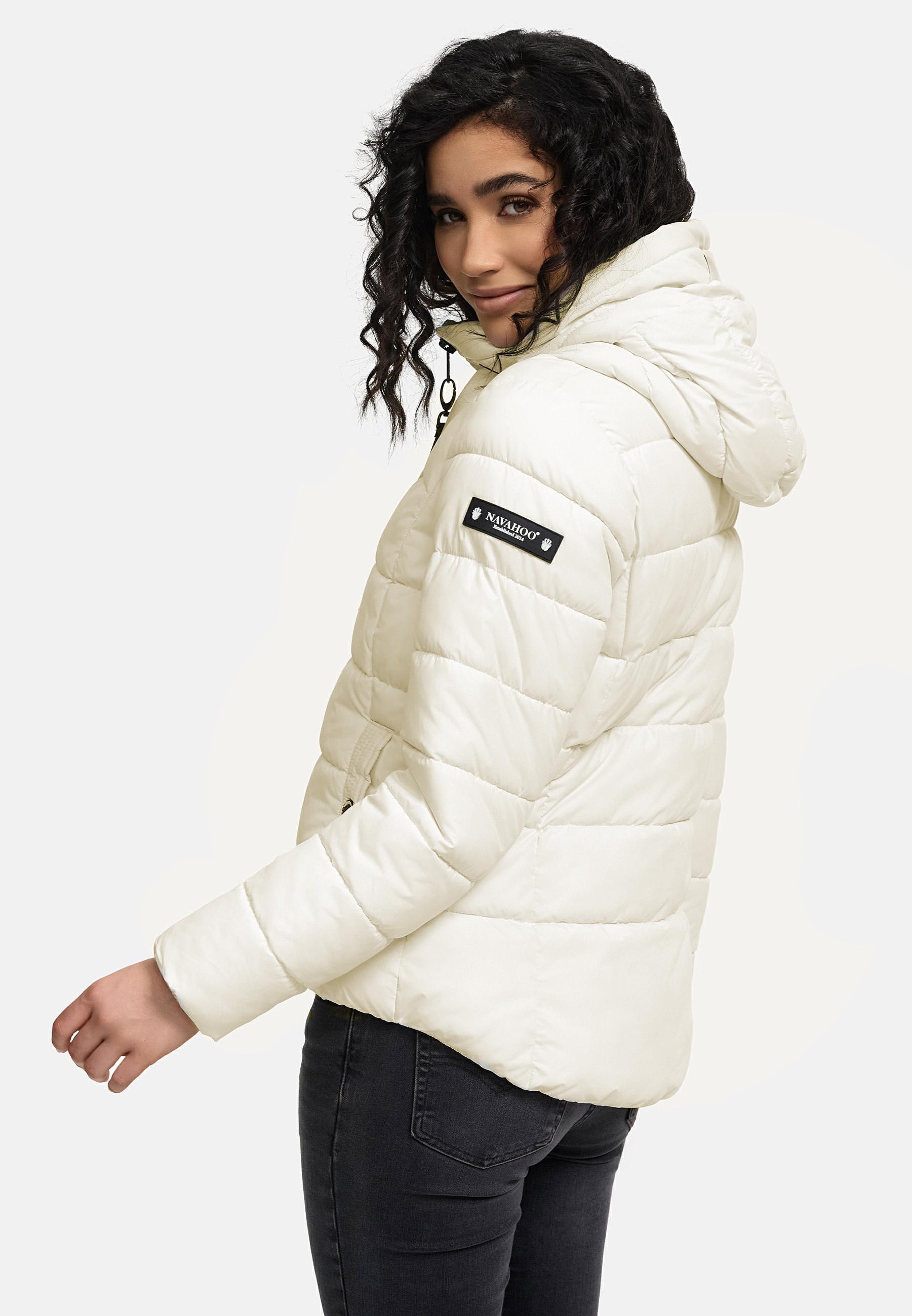 Winter Steppjacke mit hohem Kragen "Amayaa" Off White
