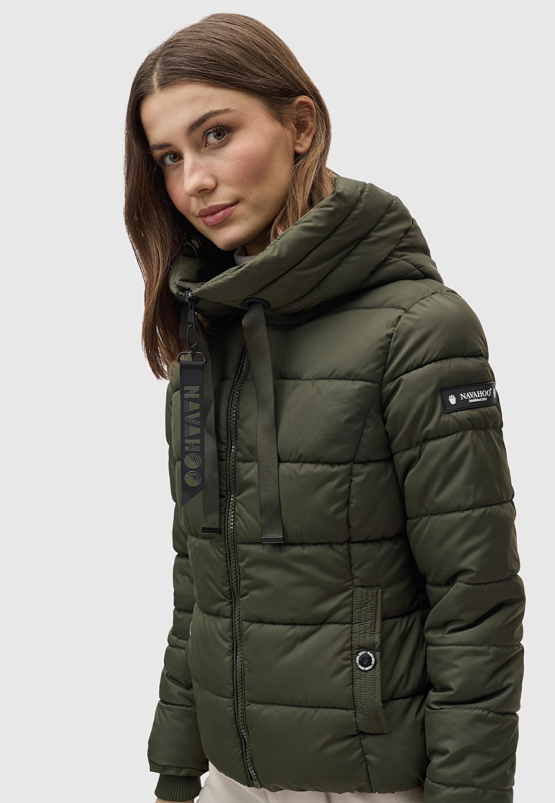 Winter Steppjacke mit hohem Kragen "Amayaa" Olive