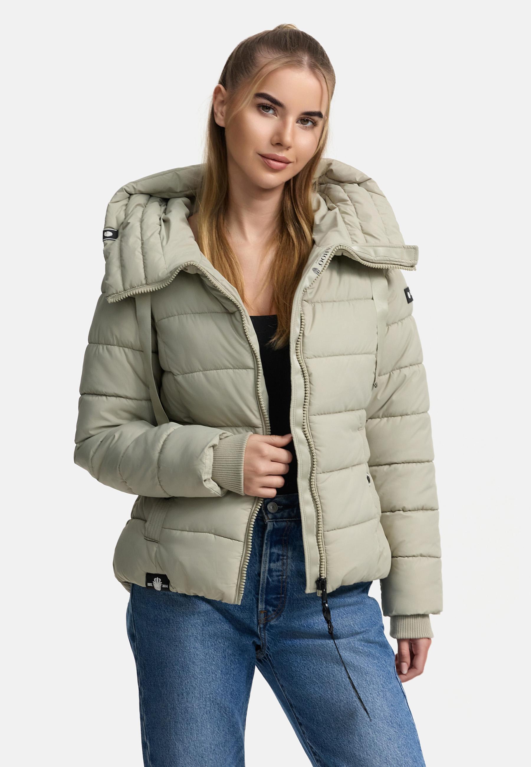 Winter Steppjacke mit hohem Kragen "Amayaa" Pebble Grey