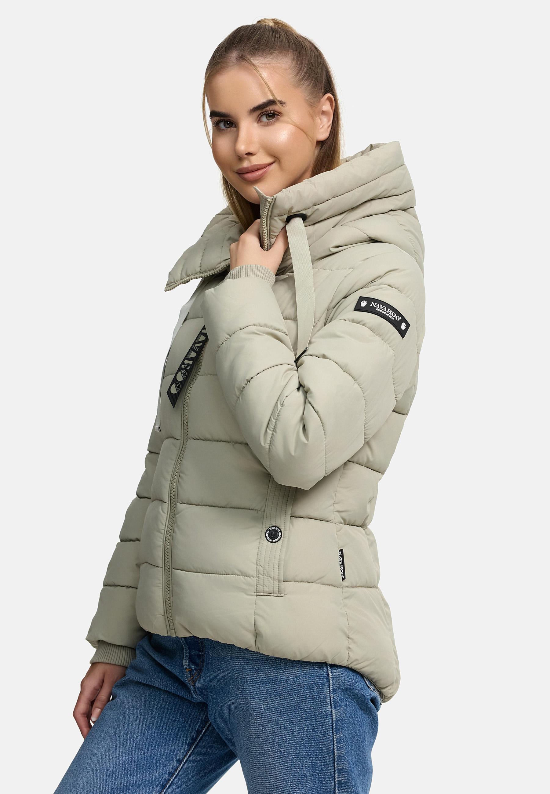 Winter Steppjacke mit hohem Kragen "Amayaa" Pebble Grey