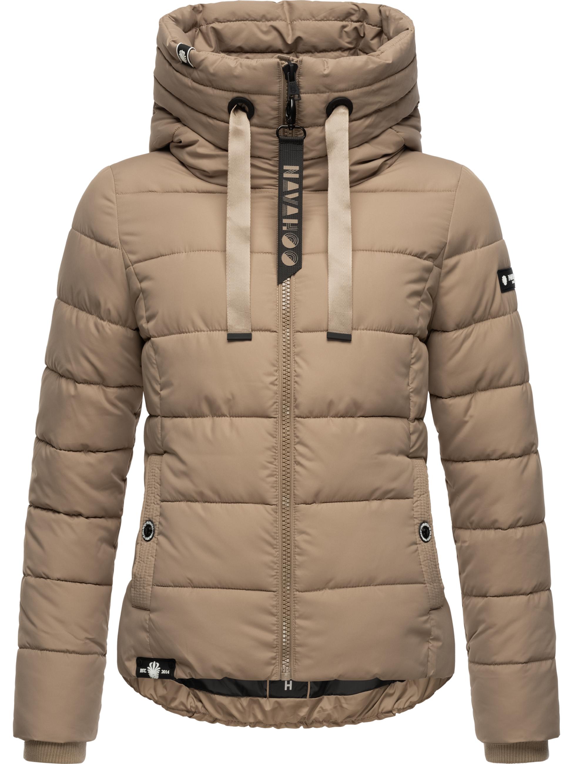 Winter Steppjacke mit hohem Kragen "Amayaa" Taupe