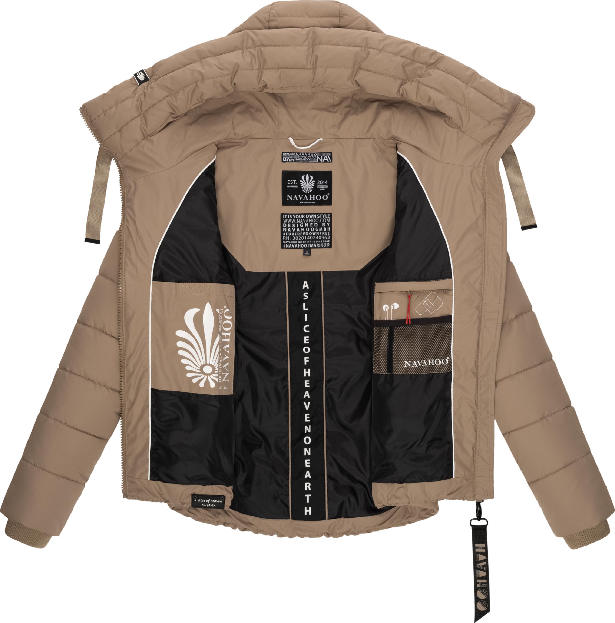 Winter Steppjacke mit hohem Kragen "Amayaa" Taupe