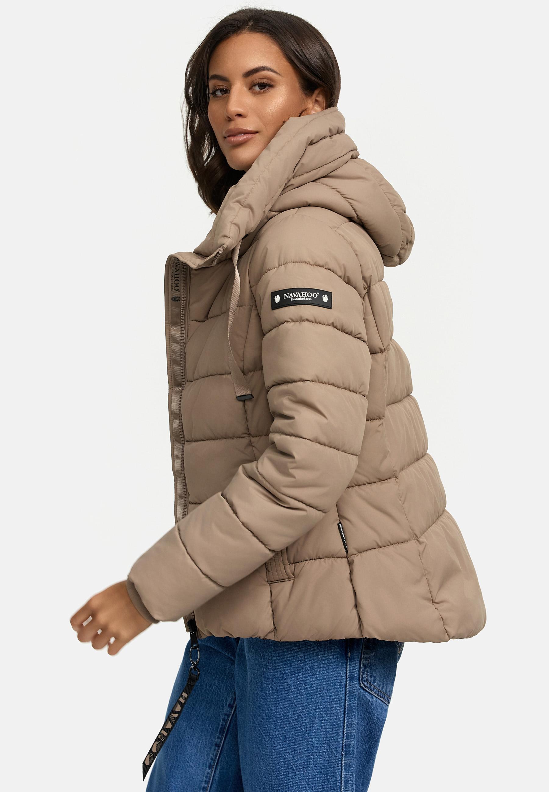 Winter Steppjacke mit hohem Kragen "Amayaa" Taupe