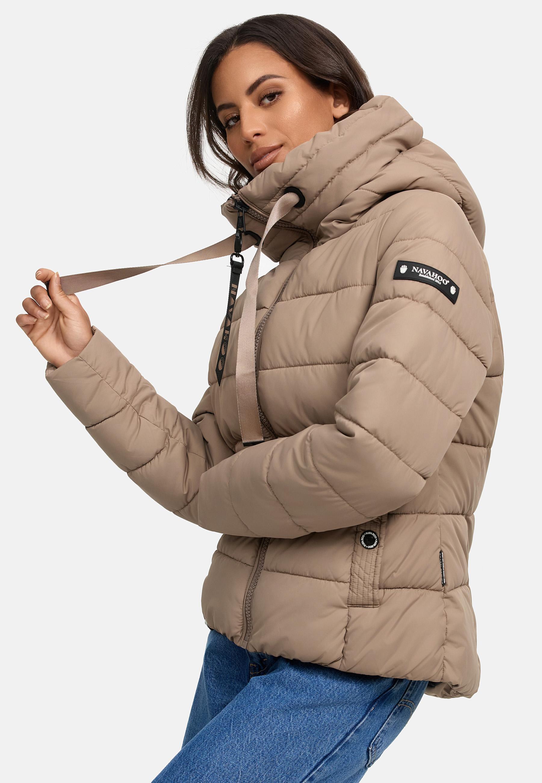 Winter Steppjacke mit hohem Kragen "Amayaa" Taupe