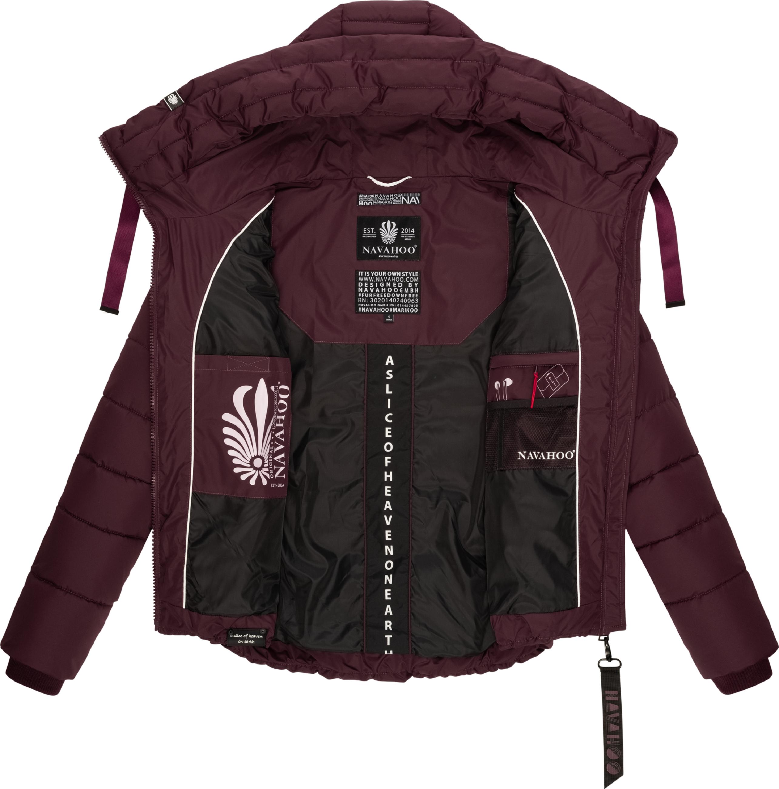 Winter Steppjacke mit hohem Kragen "Amayaa" Wine