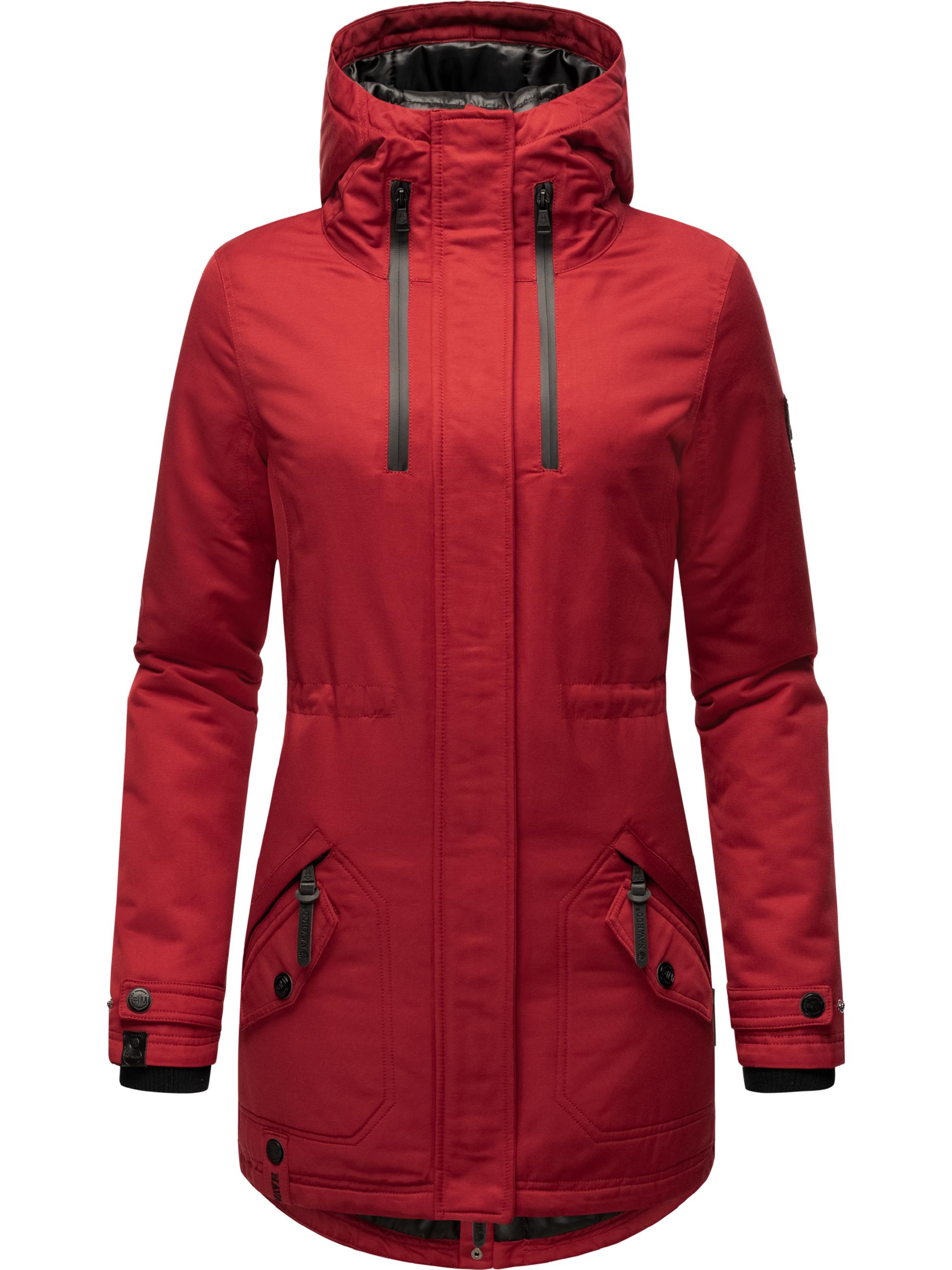 Winterparka mit Kapuze "Avrille II" Blood Red