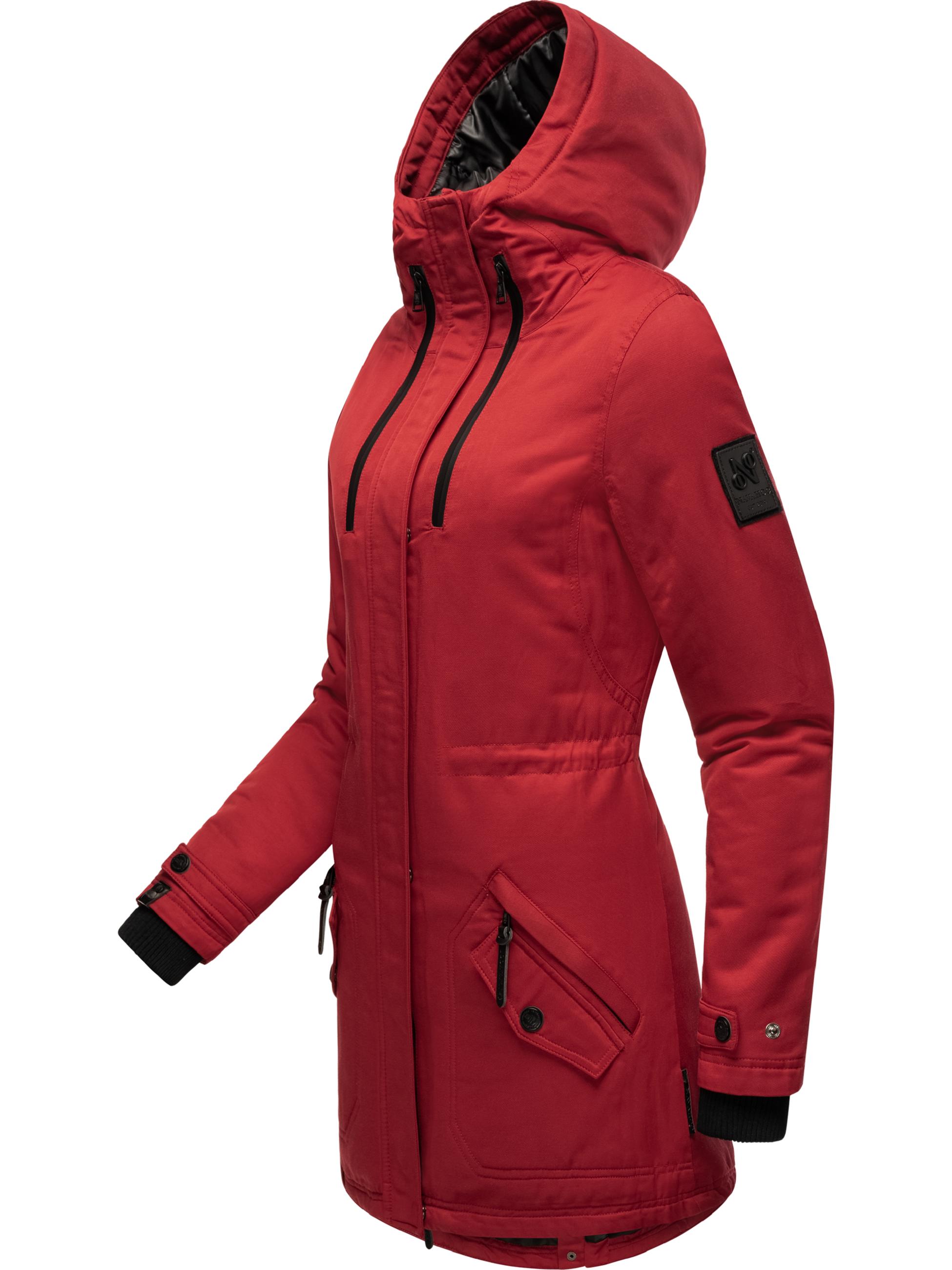 Winterparka mit Kapuze "Avrille II" Blood Red