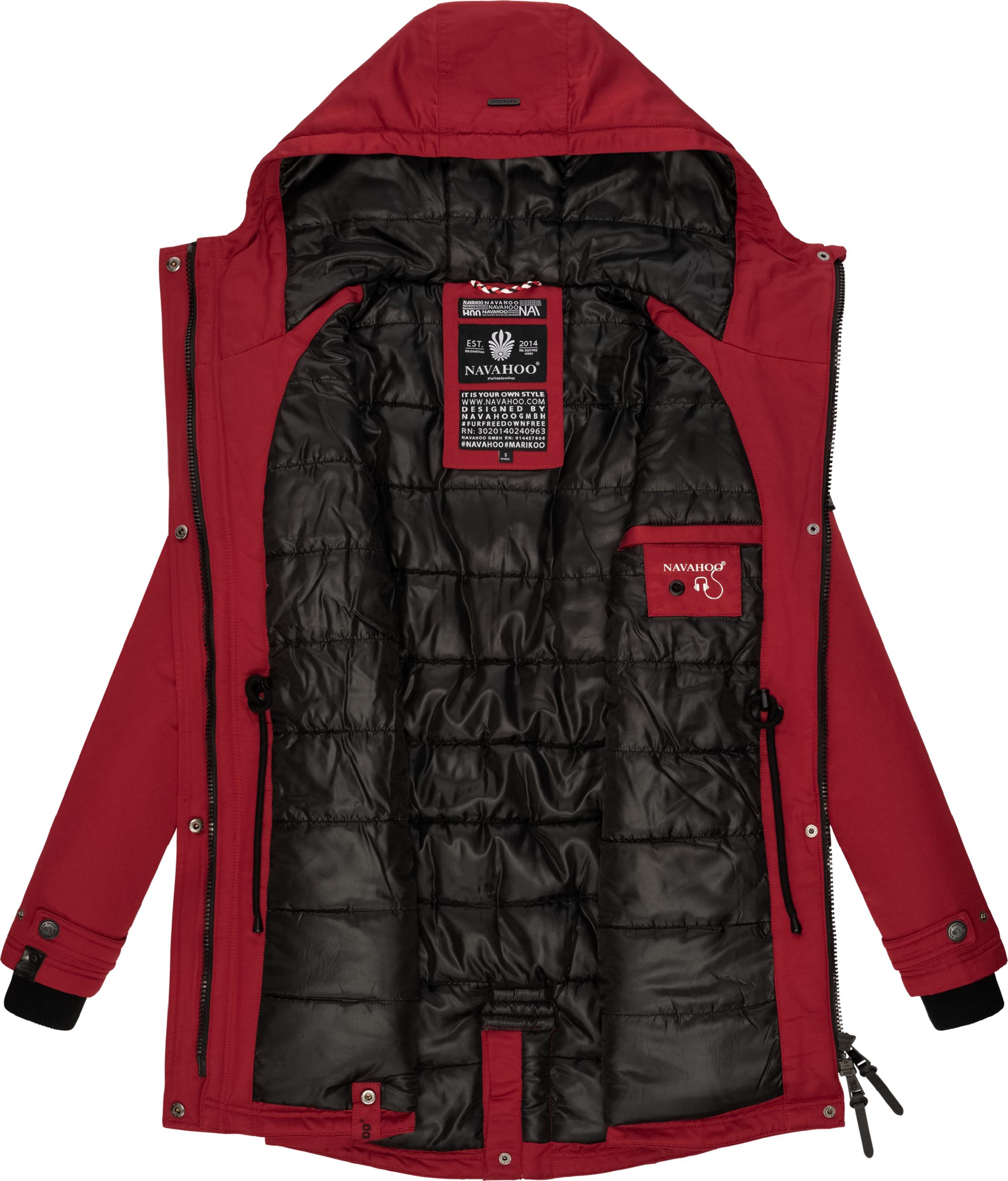 Winterparka mit Kapuze "Avrille II" Blood Red