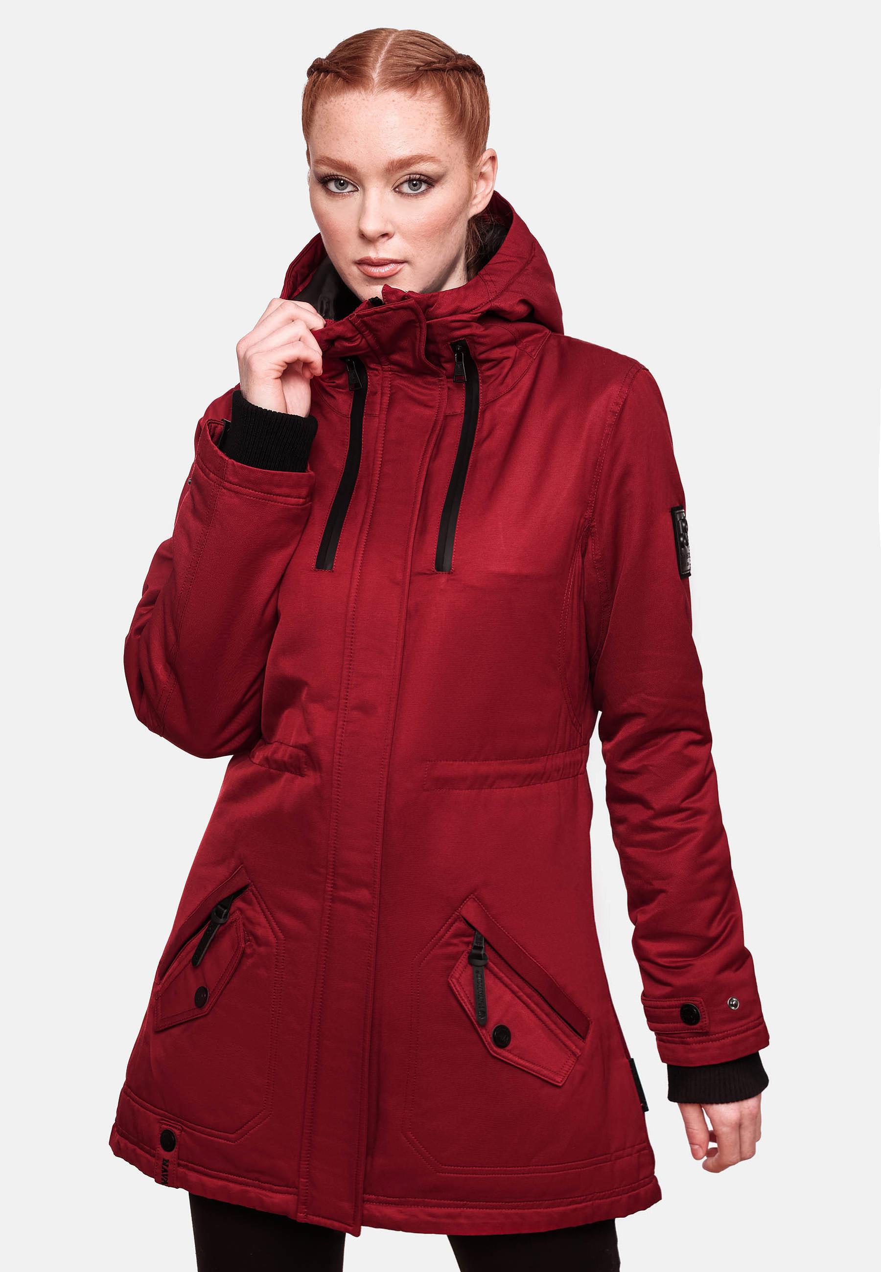 Winterparka mit Kapuze "Avrille II" Blood Red