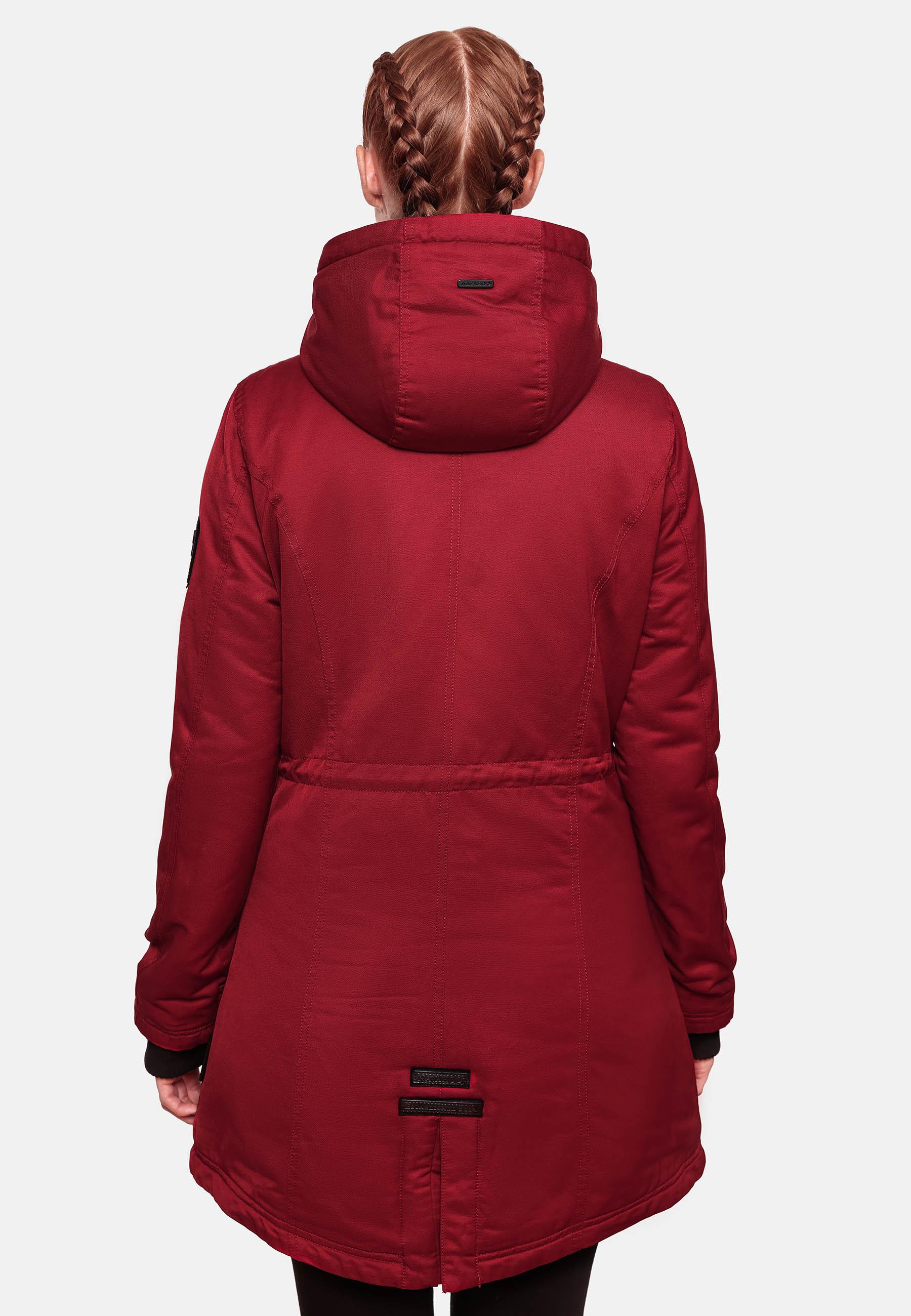 Winterparka mit Kapuze "Avrille II" Blood Red