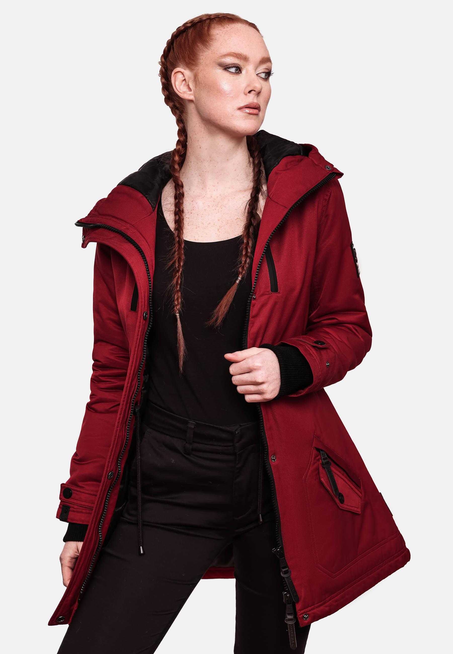 Winterparka mit Kapuze "Avrille II" Blood Red