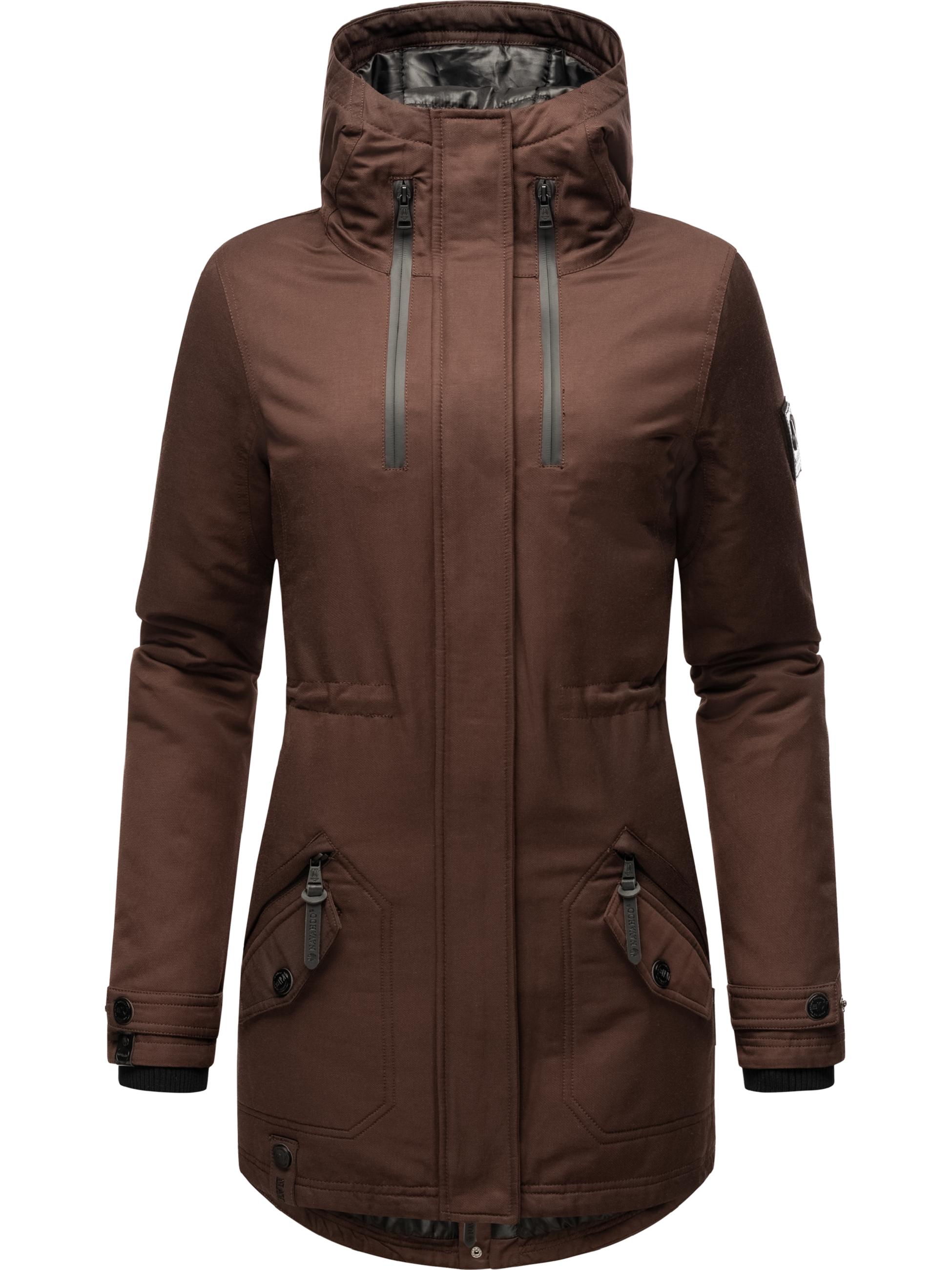 Winterparka mit Kapuze "Avrille II" Dark Choco