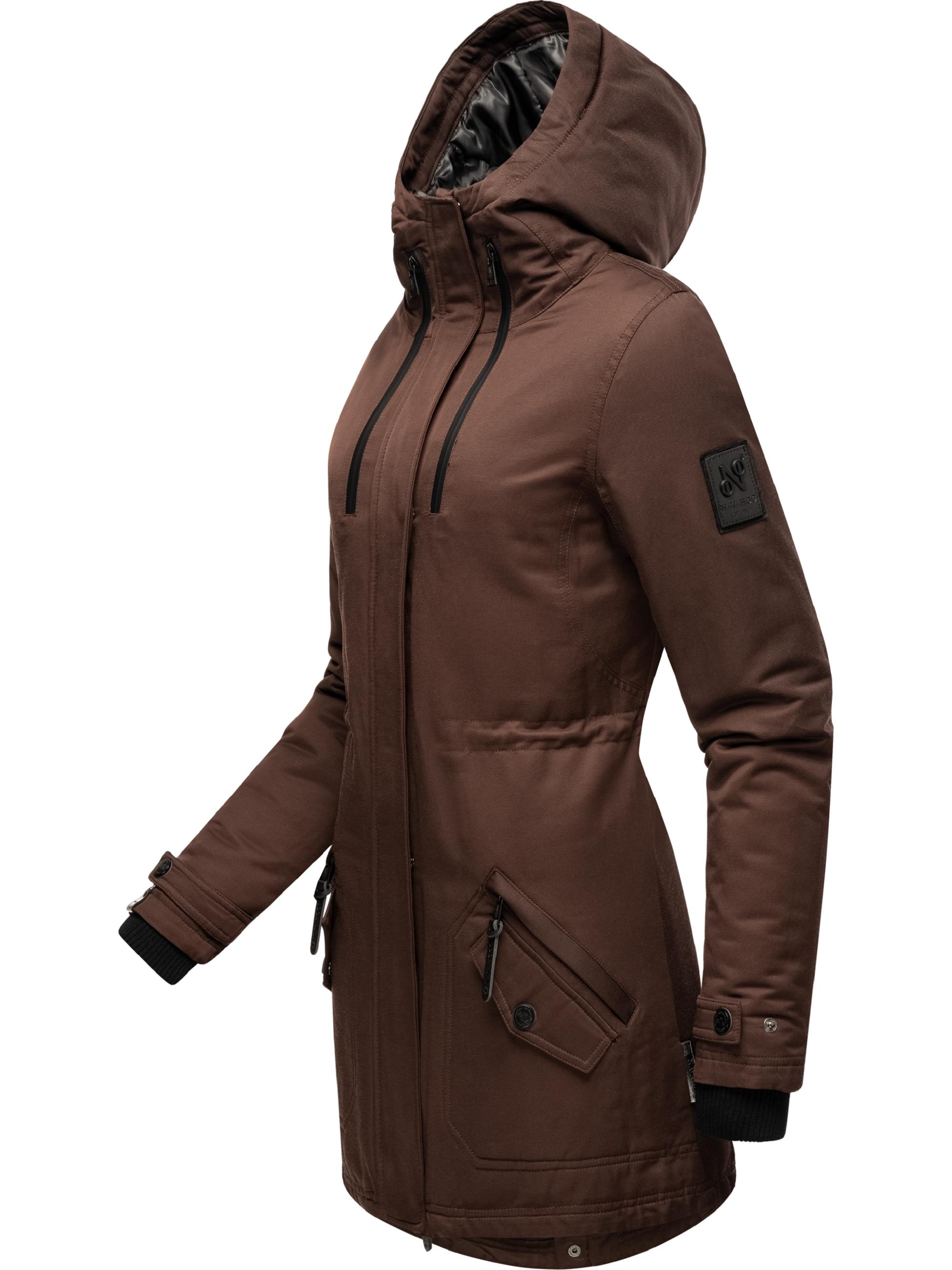 Winterparka mit Kapuze "Avrille II" Dark Choco