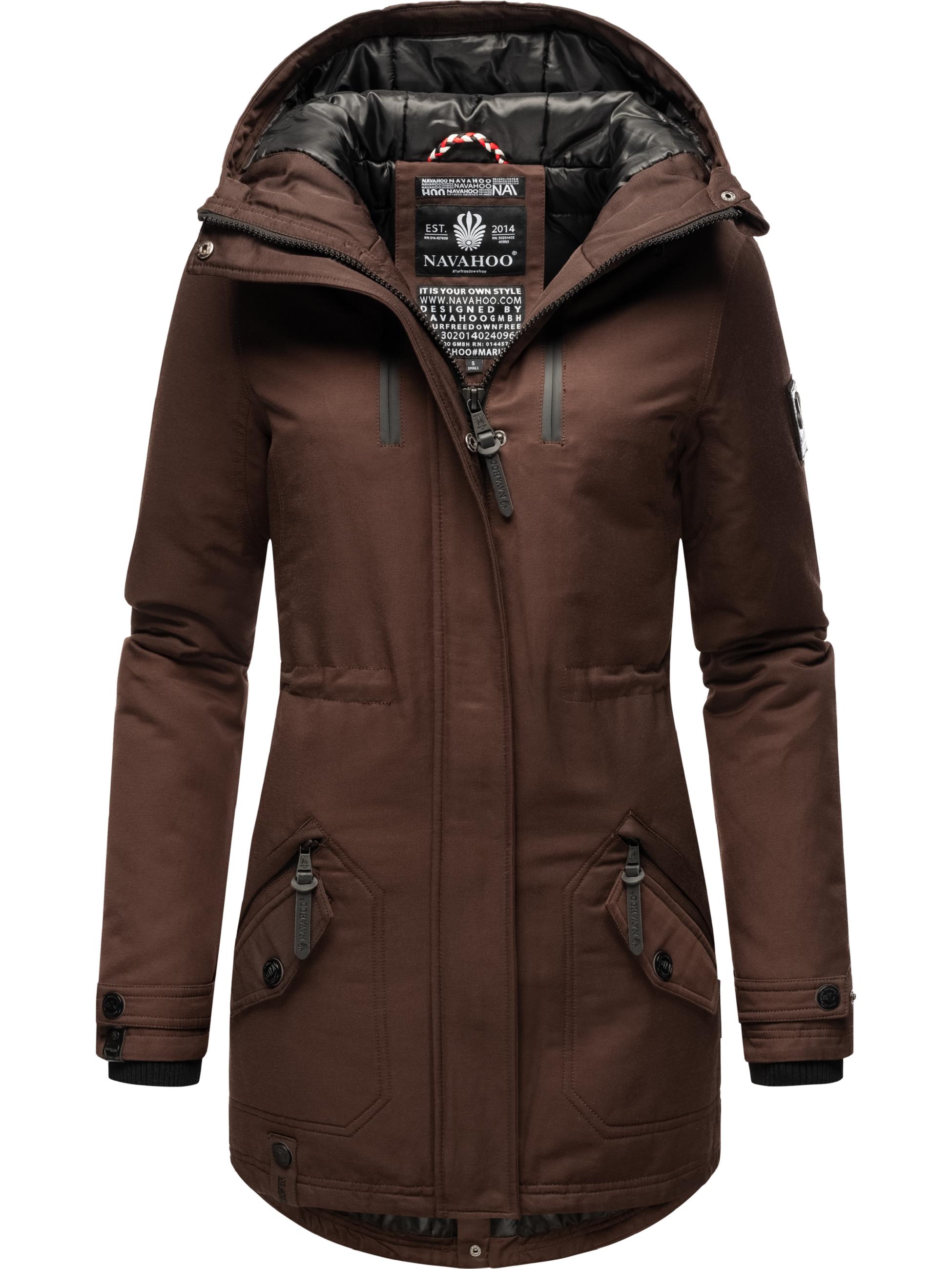 Winterparka mit Kapuze "Avrille II" Dark Choco